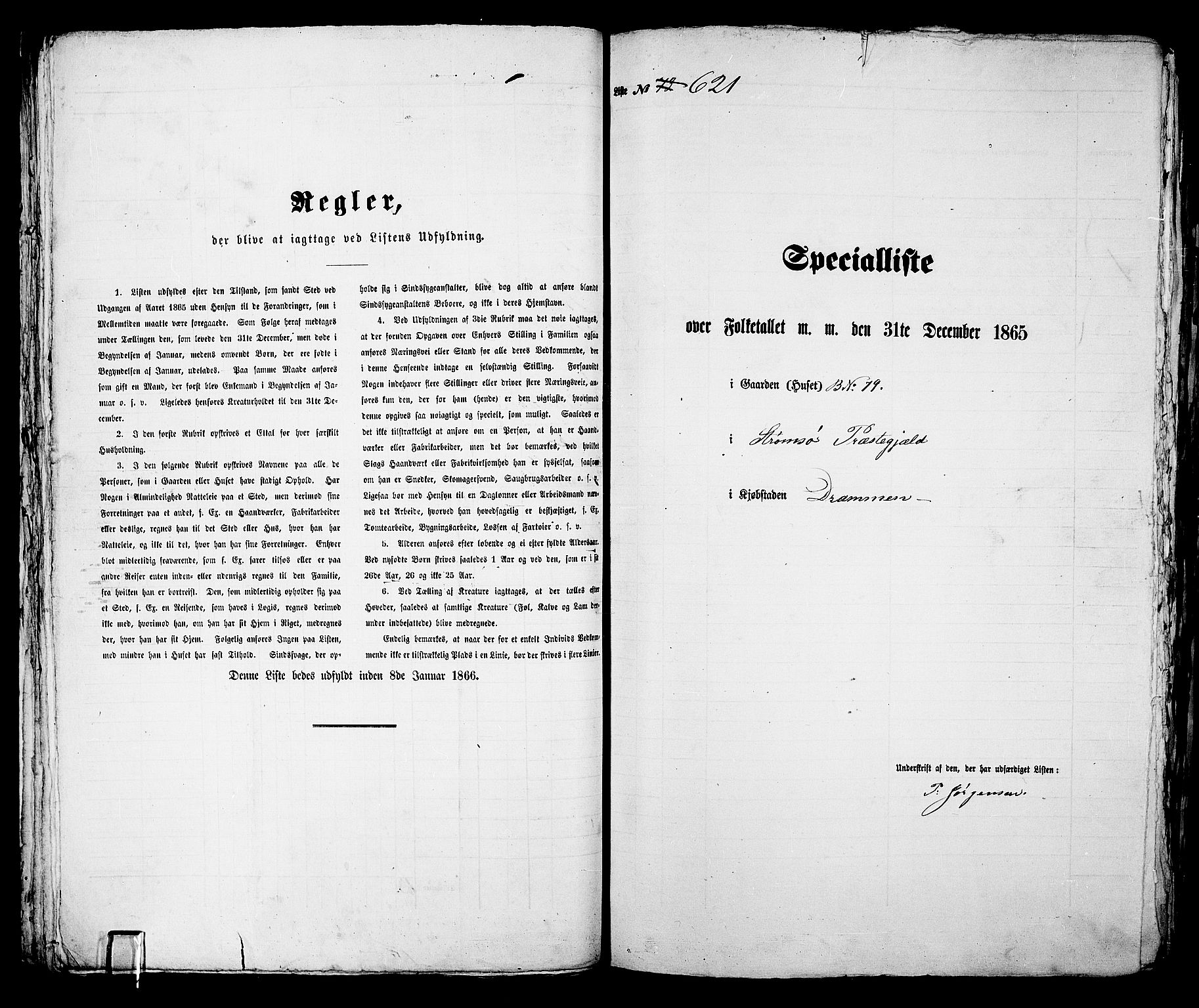 RA, 1865 census for Strømsø in Drammen, 1865, p. 57