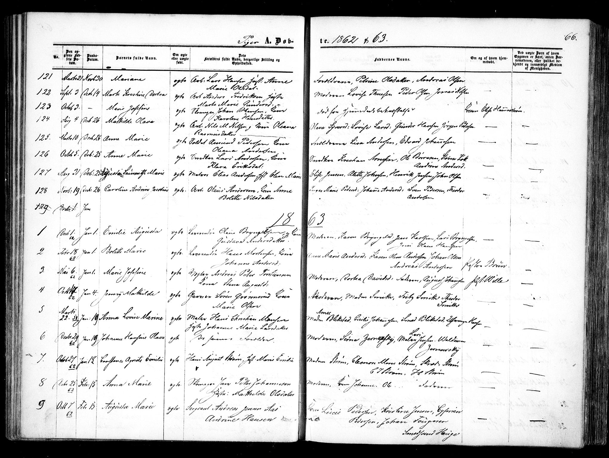 Halden prestekontor Kirkebøker, AV/SAO-A-10909/F/Fa/L0007: Parish register (official) no. I 7, 1857-1865, p. 66