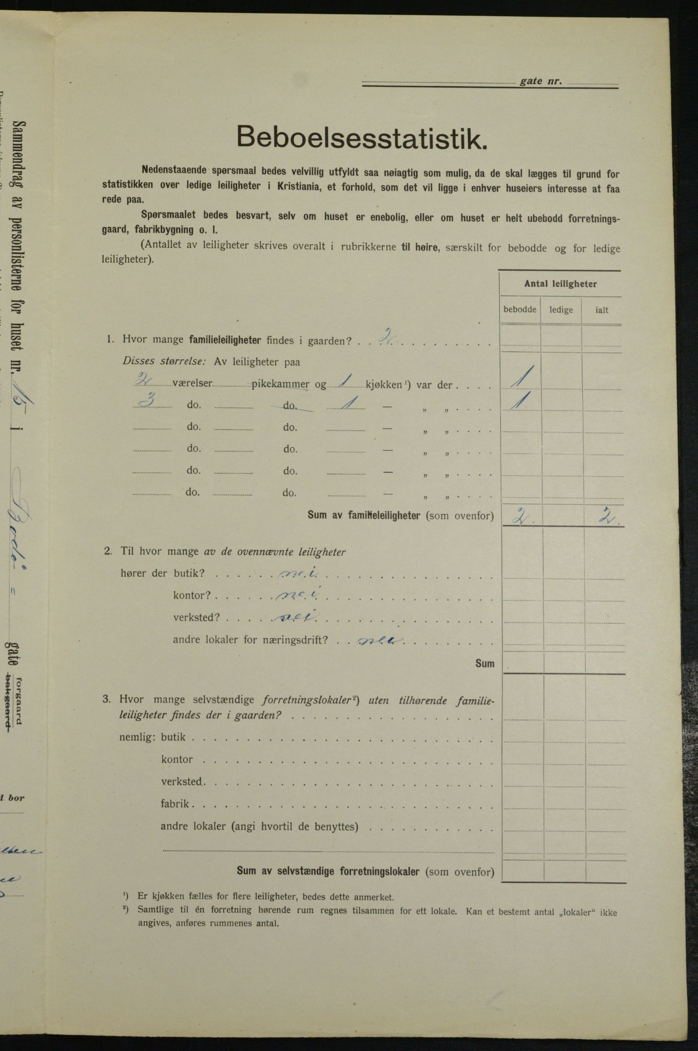 OBA, Municipal Census 1913 for Kristiania, 1913, p. 6642