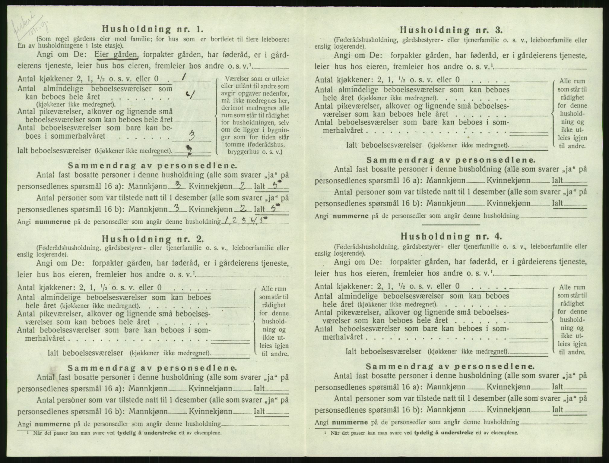 SAT, 1920 census for Sandøy, 1920, p. 247