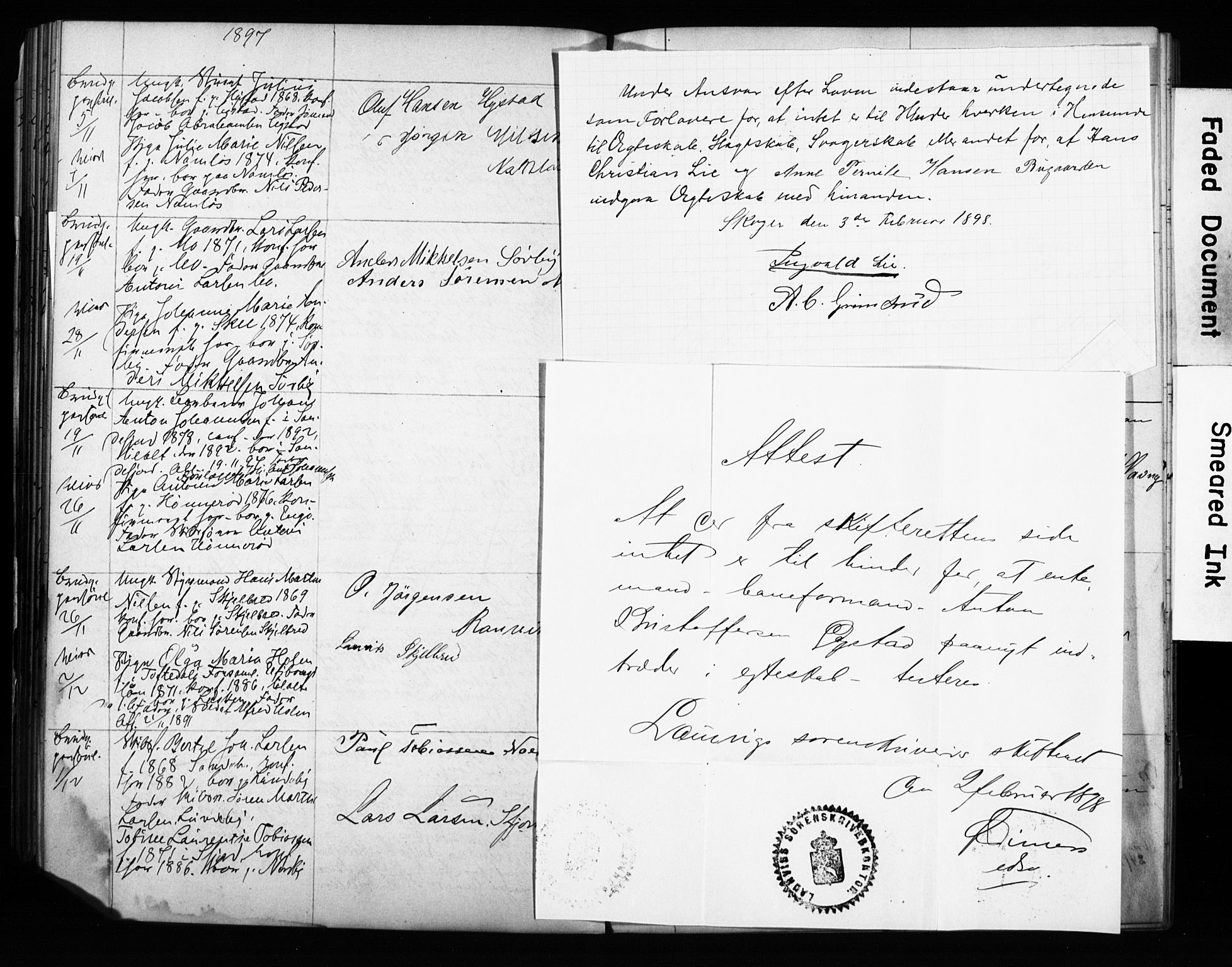 Sandar kirkebøker, AV/SAKO-A-243/H/Ha/L0002: Banns register no. 2, 1880-1904