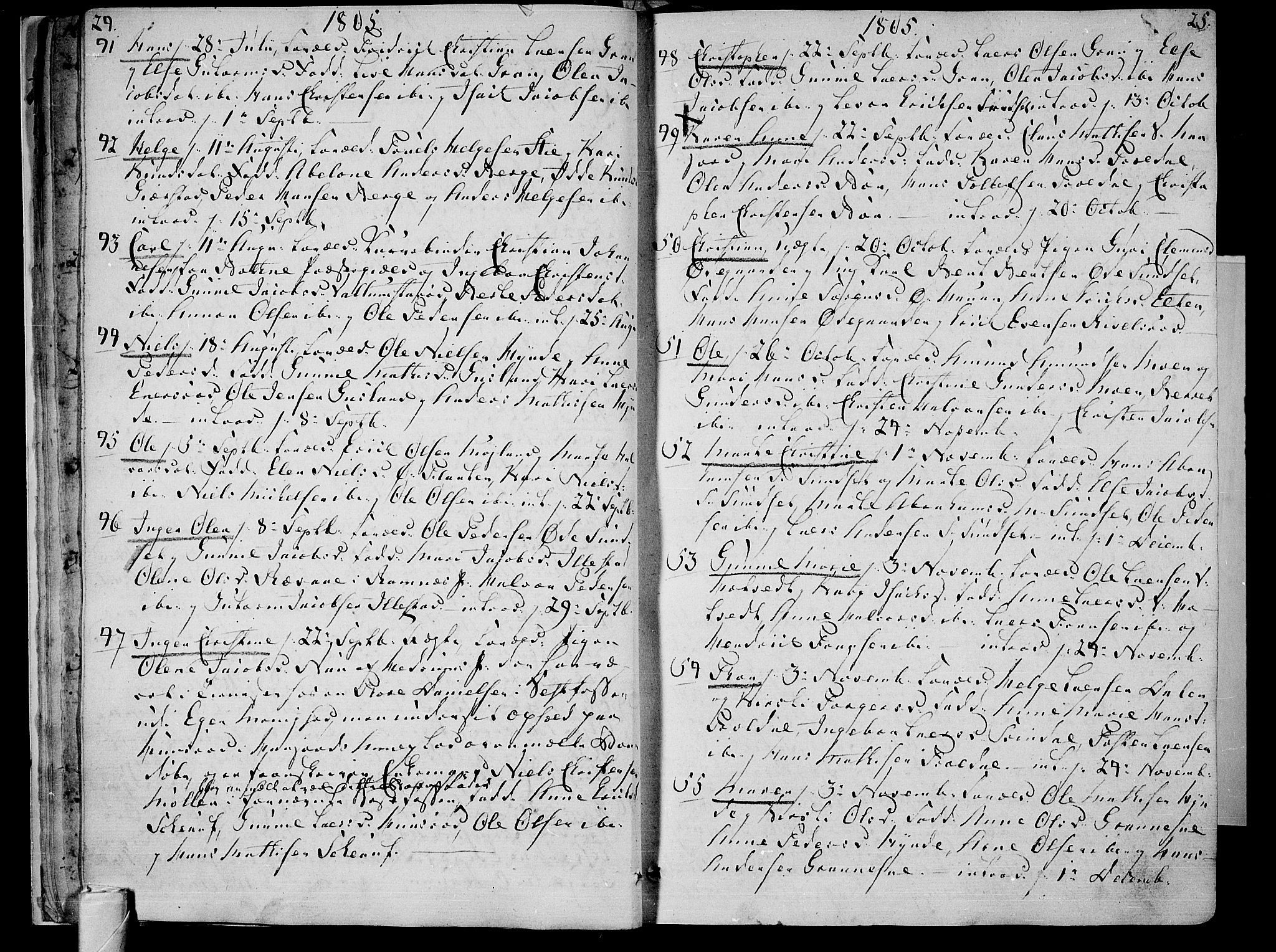 Andebu kirkebøker, AV/SAKO-A-336/F/Fa/L0003: Parish register (official) no. 3 /1, 1803-1828, p. 24-25