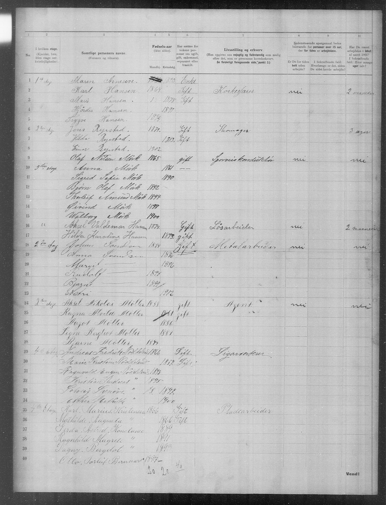 OBA, Municipal Census 1903 for Kristiania, 1903, p. 21545