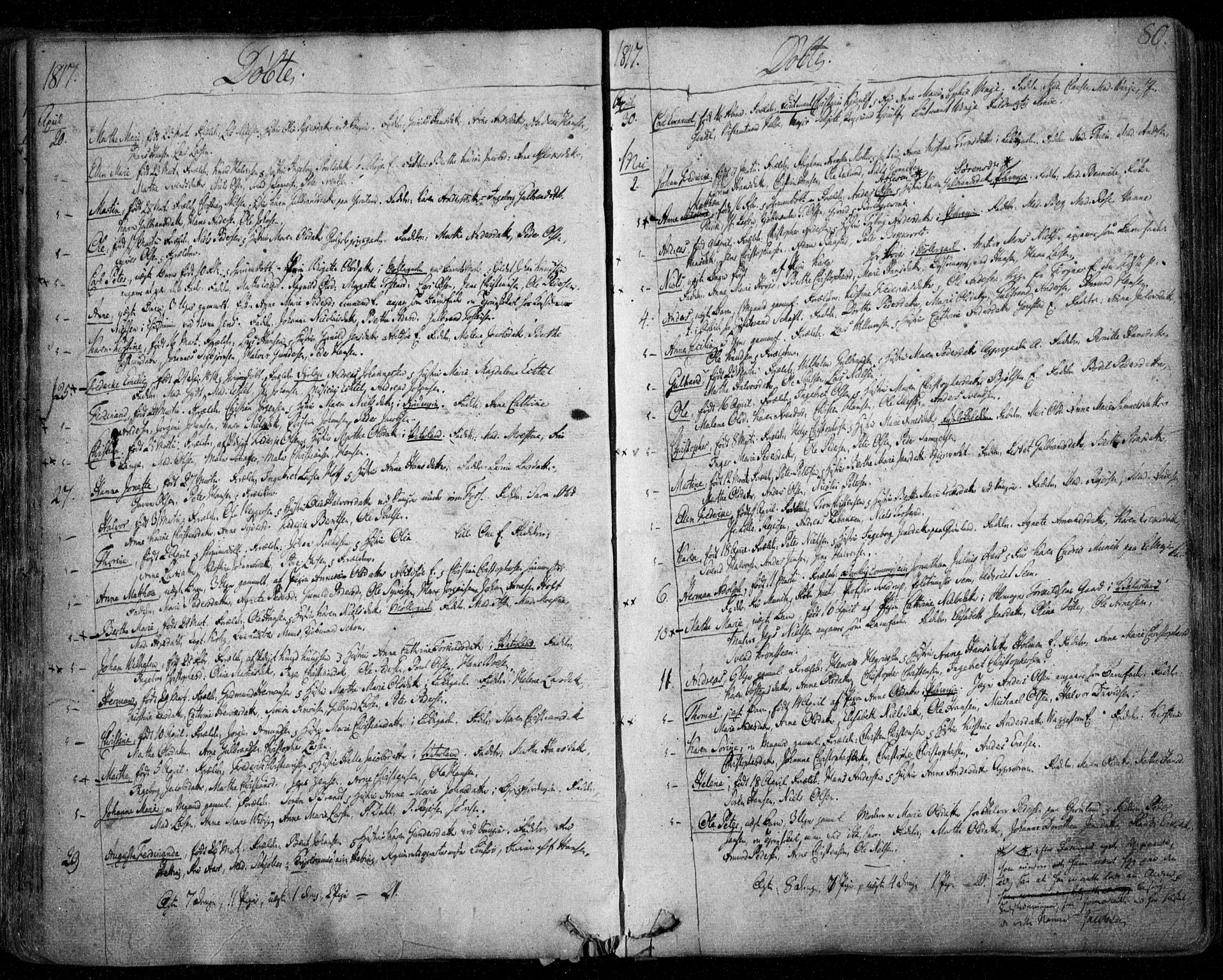 Aker prestekontor kirkebøker, AV/SAO-A-10861/F/L0011: Parish register (official) no. 11, 1810-1819, p. 80