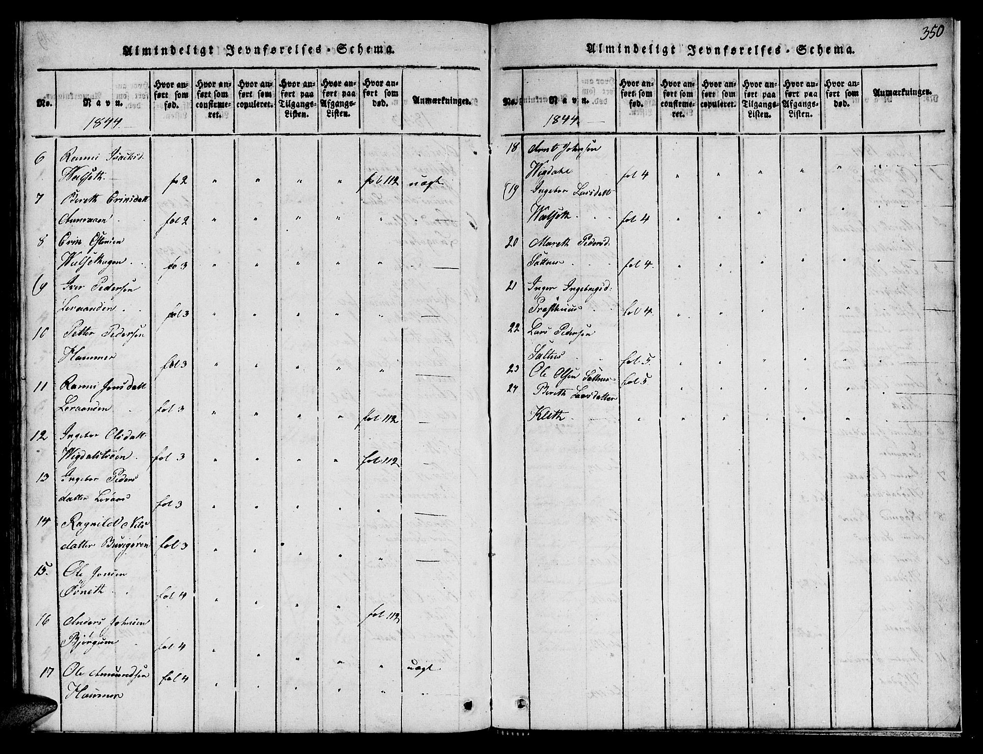 Ministerialprotokoller, klokkerbøker og fødselsregistre - Sør-Trøndelag, SAT/A-1456/666/L0788: Parish register (copy) no. 666C01, 1816-1847, p. 350