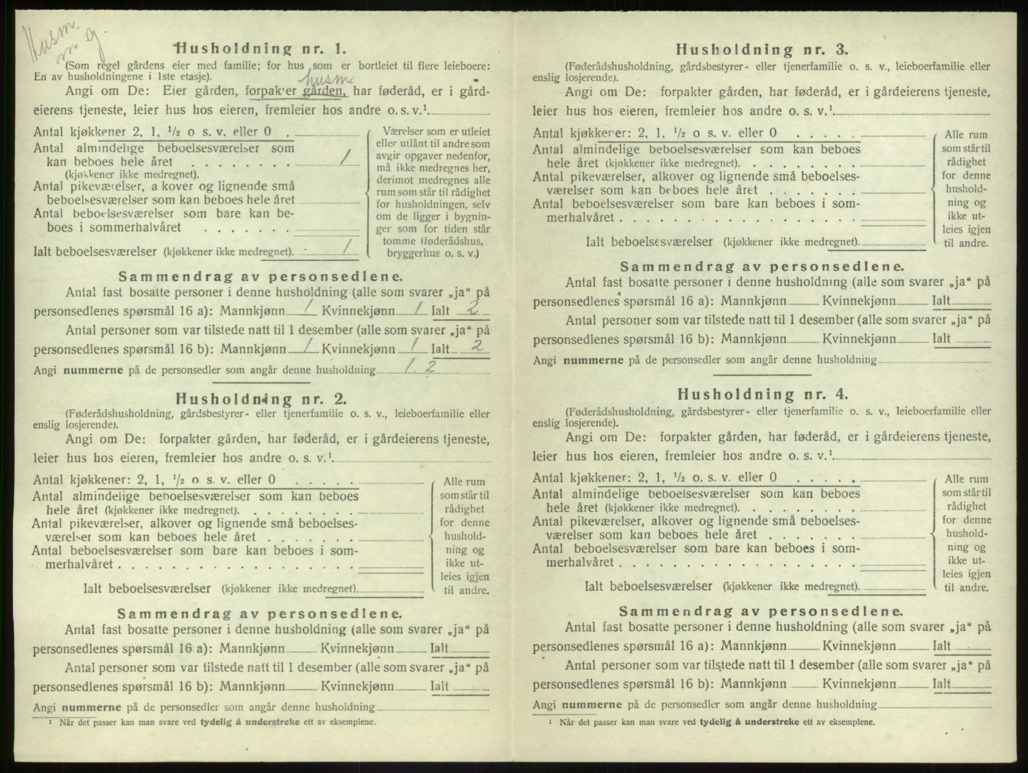 SAB, 1920 census for Naustdal, 1920, p. 525