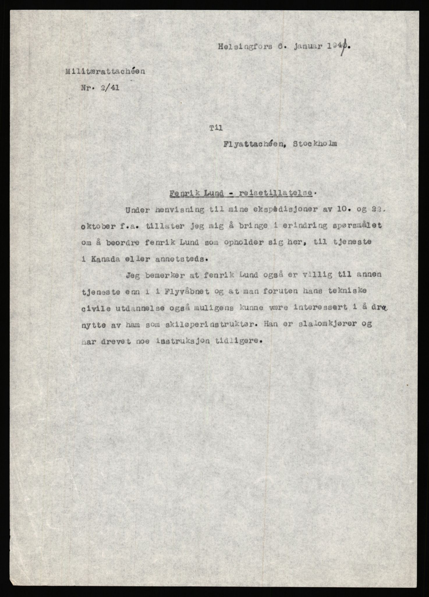 Forsvaret, Forsvarets krigshistoriske avdeling, AV/RA-RAFA-2017/Y/Ya/L0006: II-C-11-11,2 - Utenriksdepartementet.  Legasjonen i Helsingfors., 1940-1946, p. 260