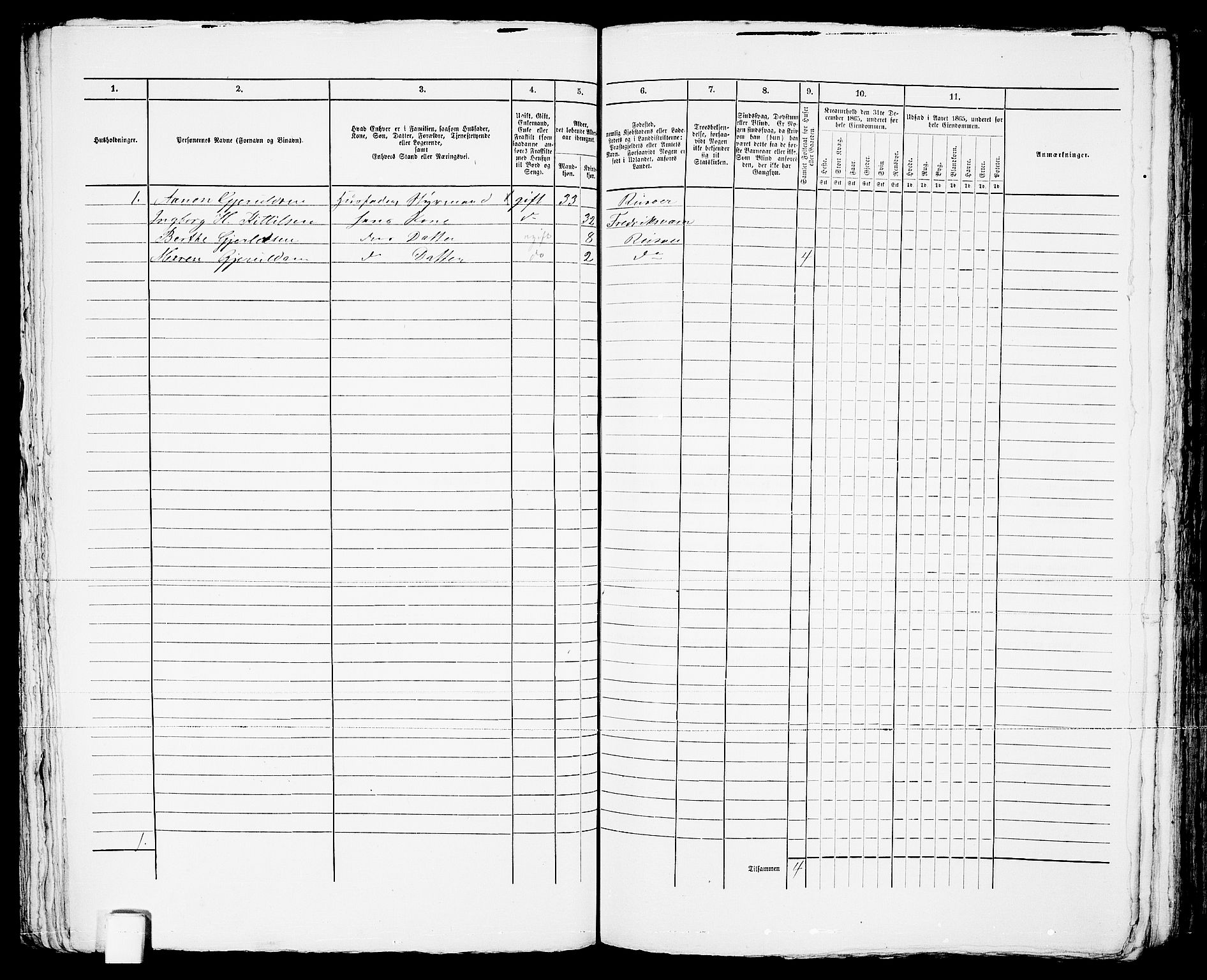 RA, 1865 census for Risør/Risør, 1865, p. 130