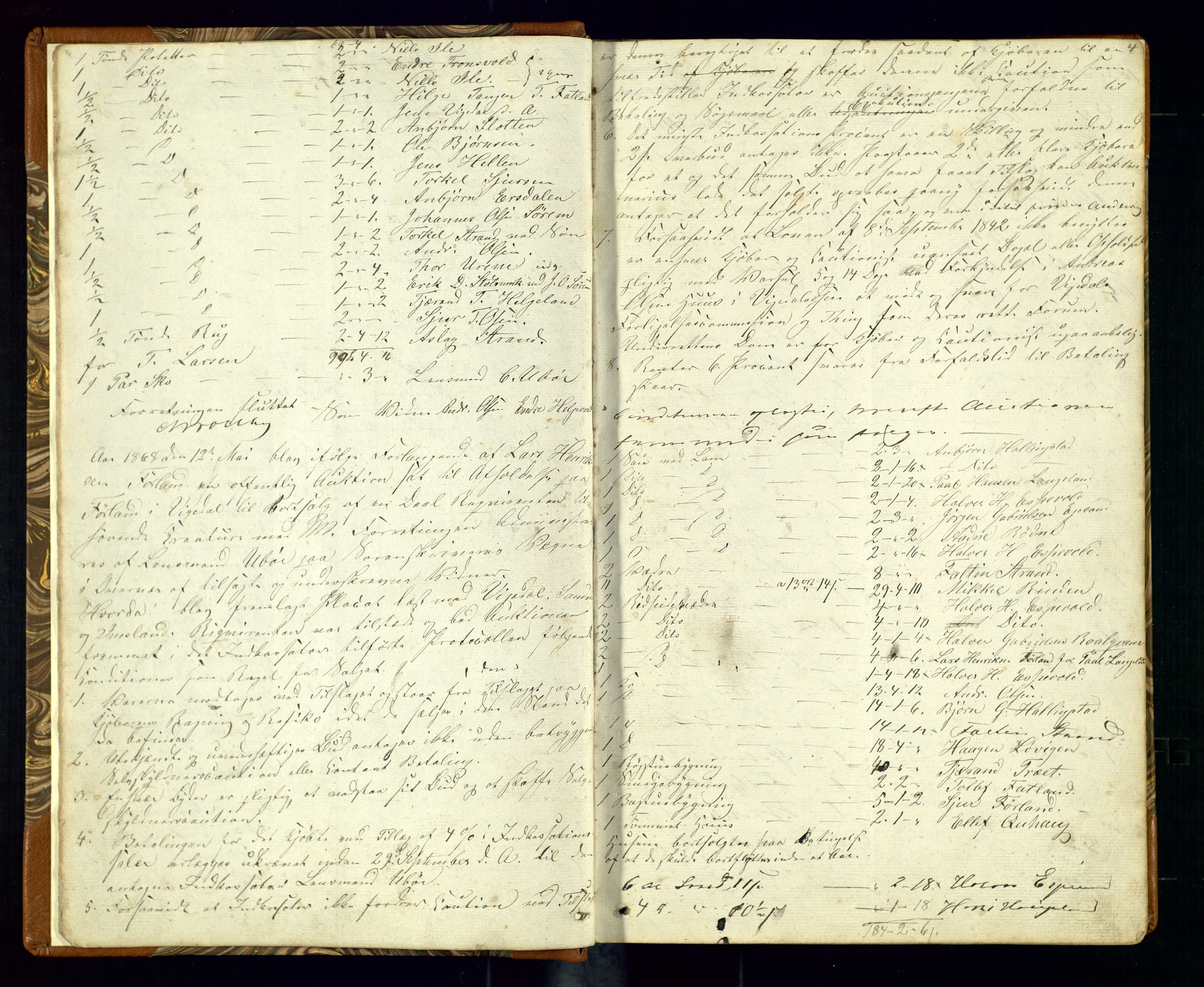 Vikedal lensmannskontor, AV/SAST-A-100179/Gj/L0001: Auksjonsprotokoll, 1868-1877, p. 3b-4a