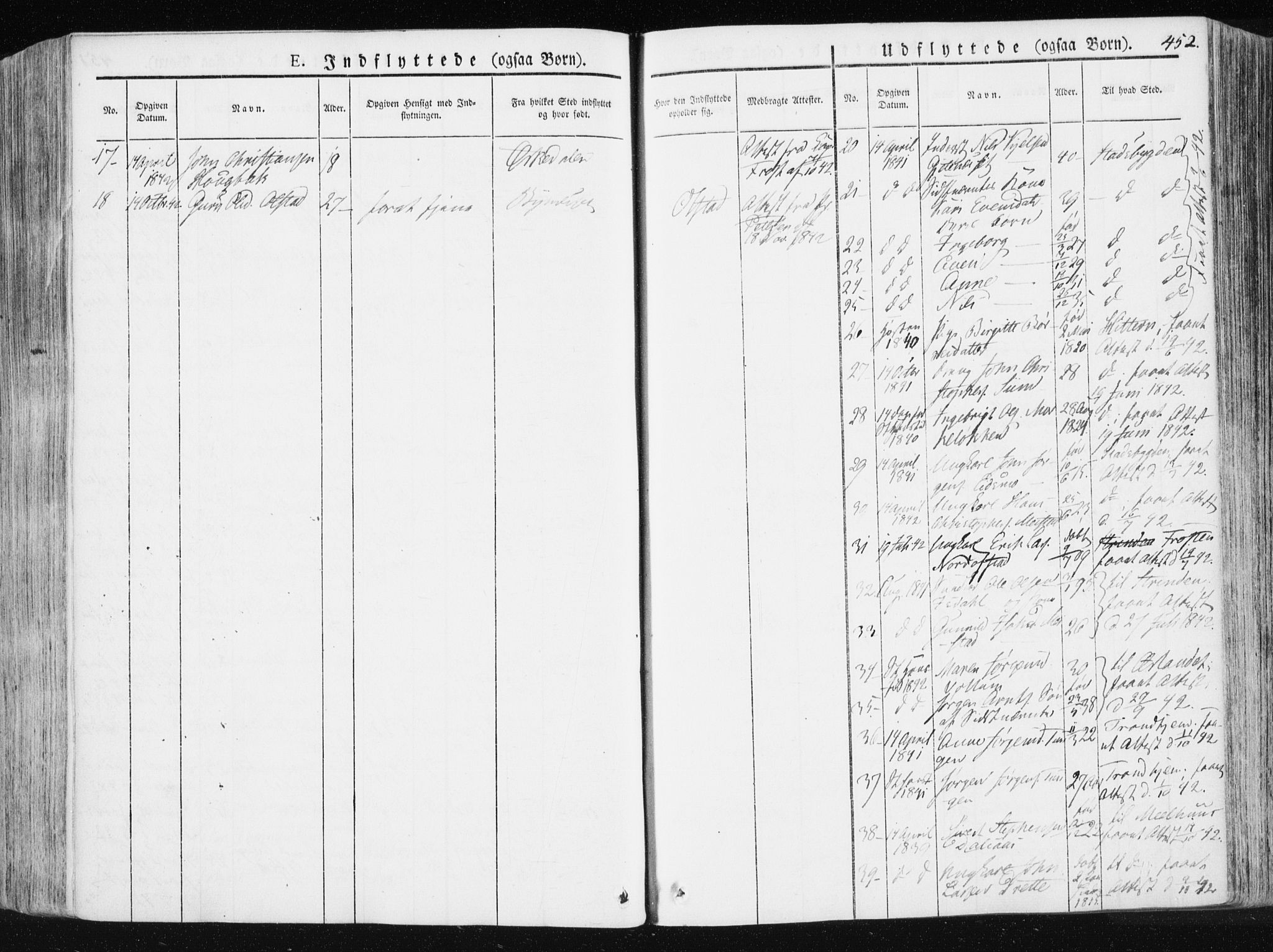 Ministerialprotokoller, klokkerbøker og fødselsregistre - Sør-Trøndelag, AV/SAT-A-1456/665/L0771: Parish register (official) no. 665A06, 1830-1856, p. 452