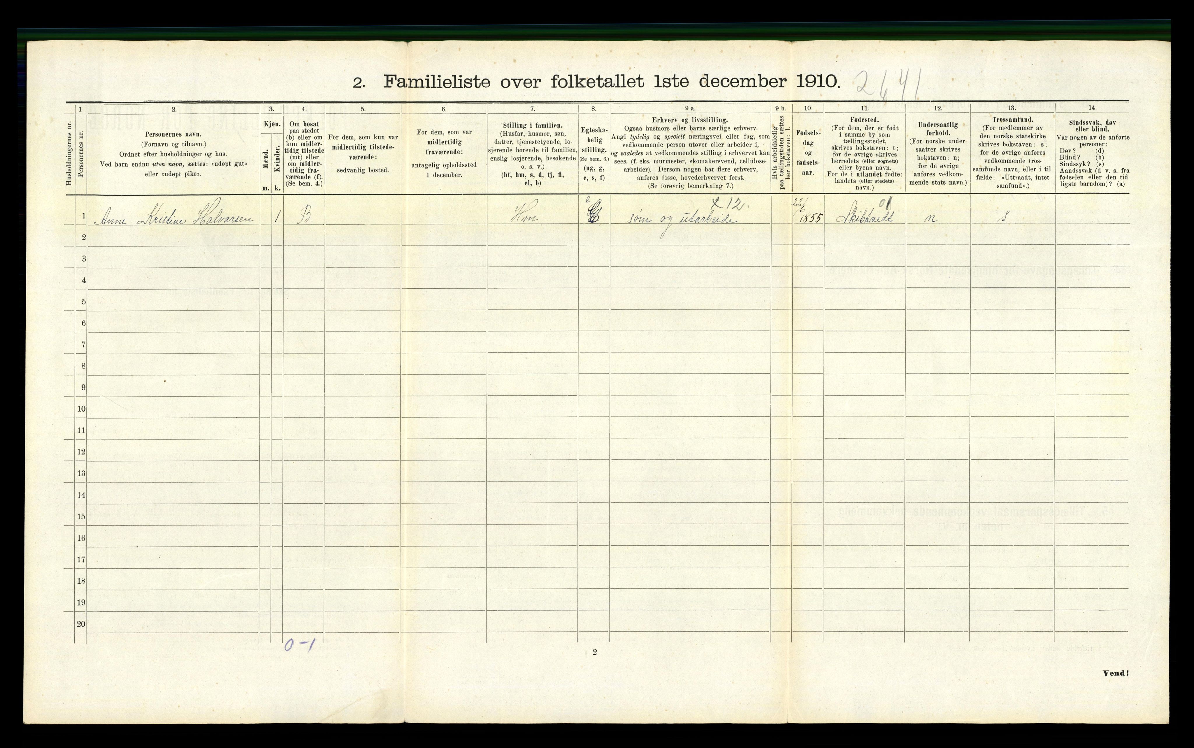 RA, 1910 census for Moss, 1910, p. 2684