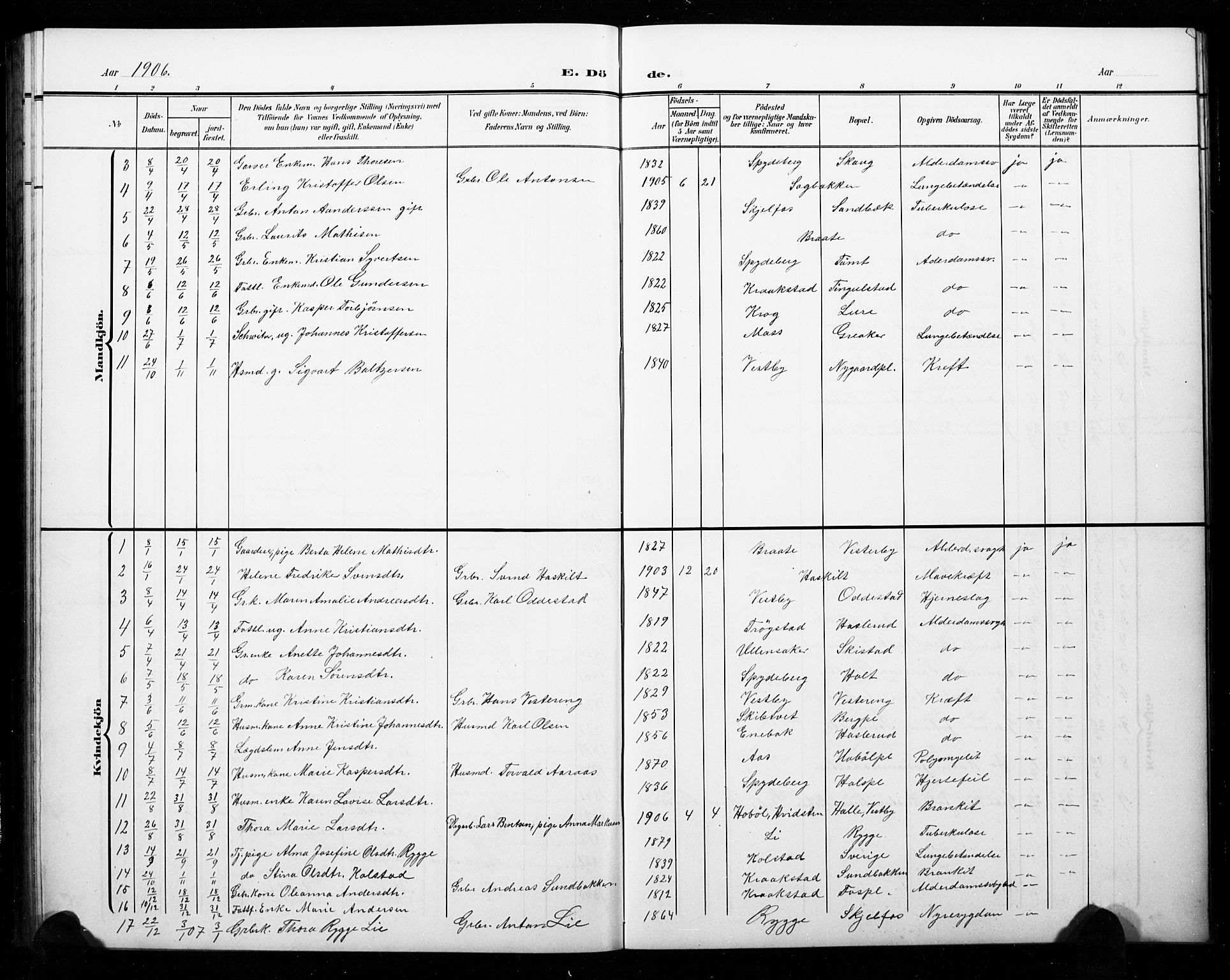 Hobøl prestekontor Kirkebøker, AV/SAO-A-2002/G/Gb/L0001: Parish register (copy) no. II 1, 1905-1929