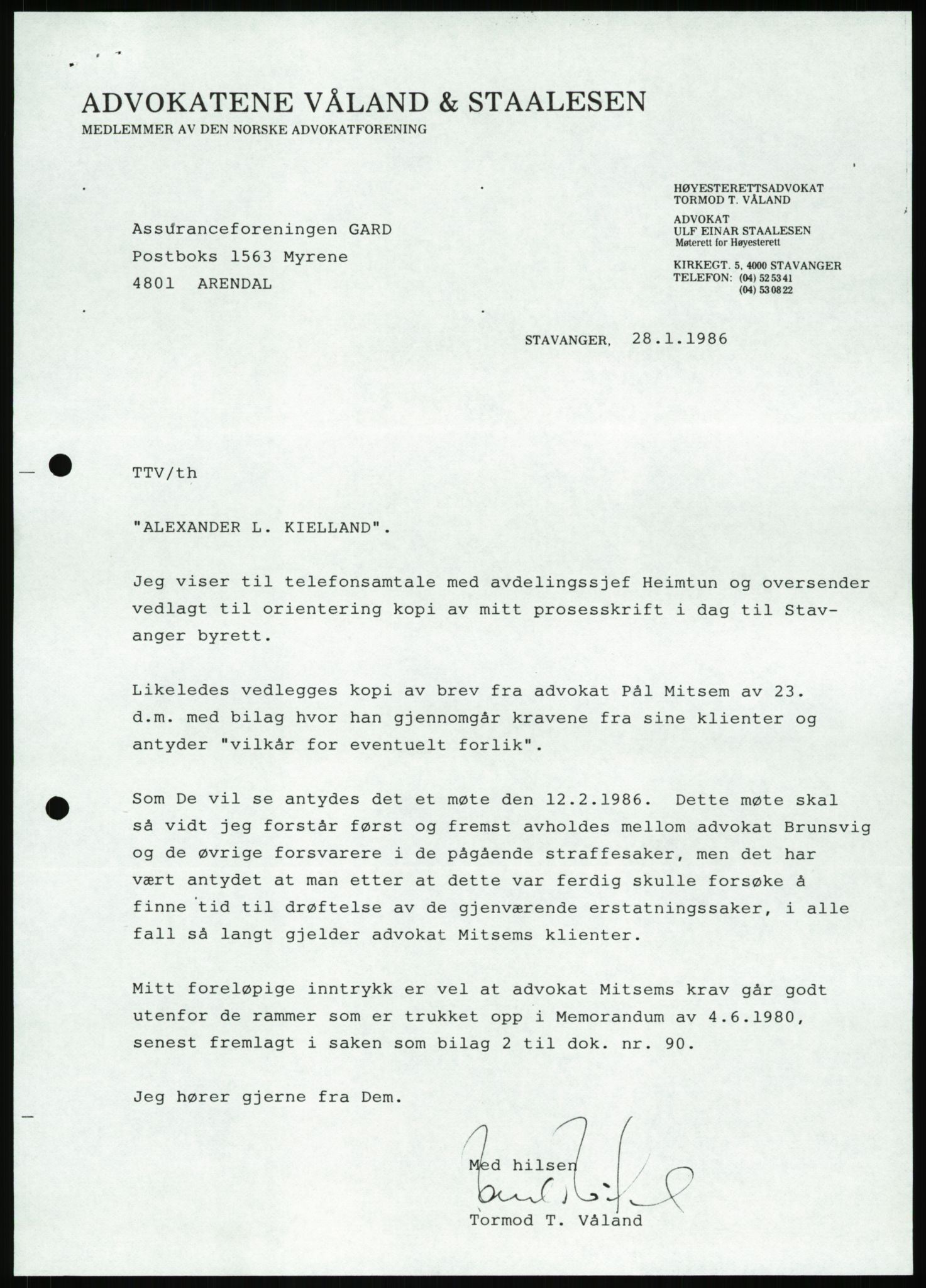 Pa 1503 - Stavanger Drilling AS, AV/SAST-A-101906/Da/L0001: Alexander L. Kielland - Begrensningssak Stavanger byrett, 1986, p. 42