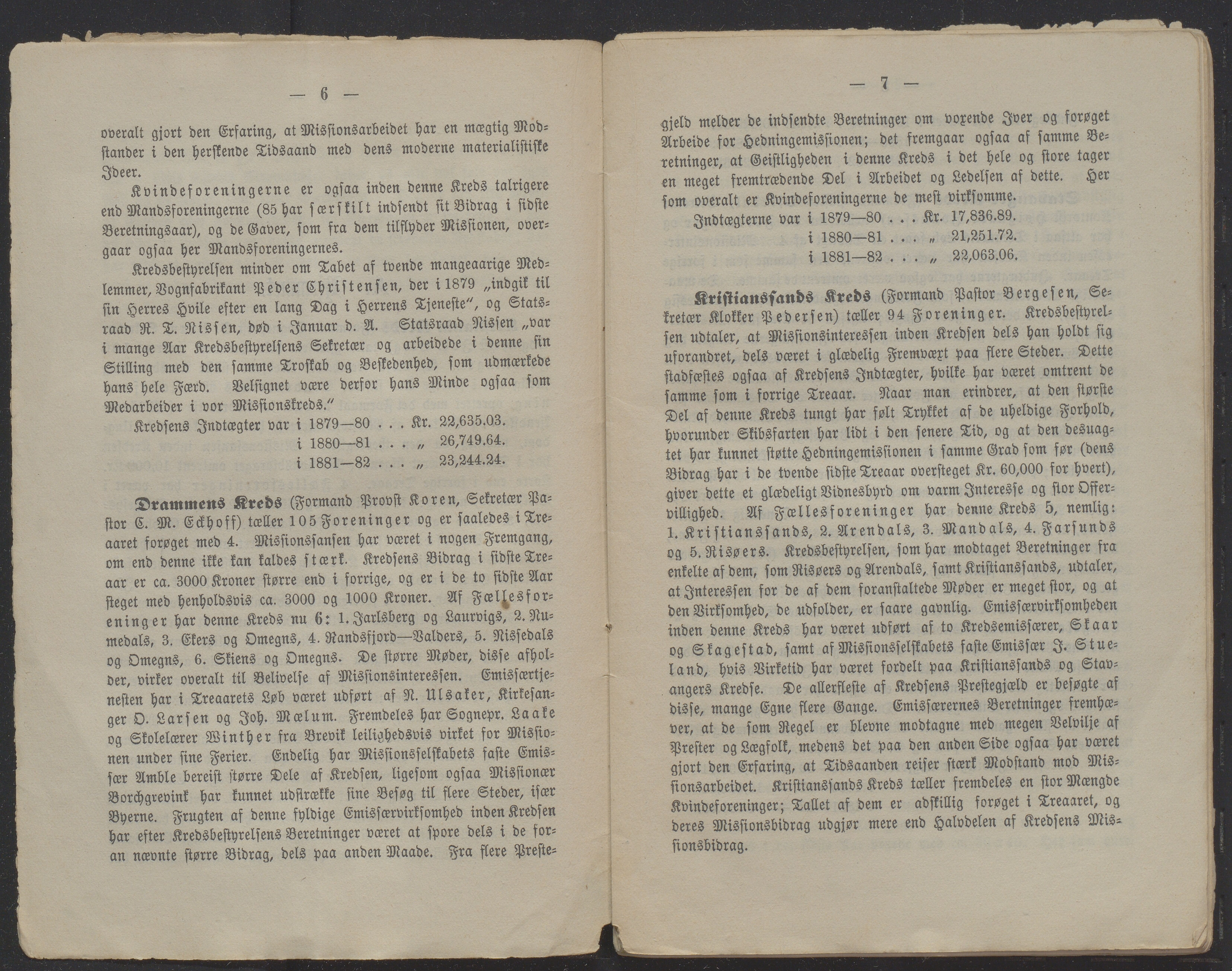 Det Norske Misjonsselskap - hovedadministrasjonen, VID/MA-A-1045/D/Db/Dba/L0338/0009: Beretninger, Bøker, Skrifter o.l   / Årsberetninger 40. , 1882, p. 6-7