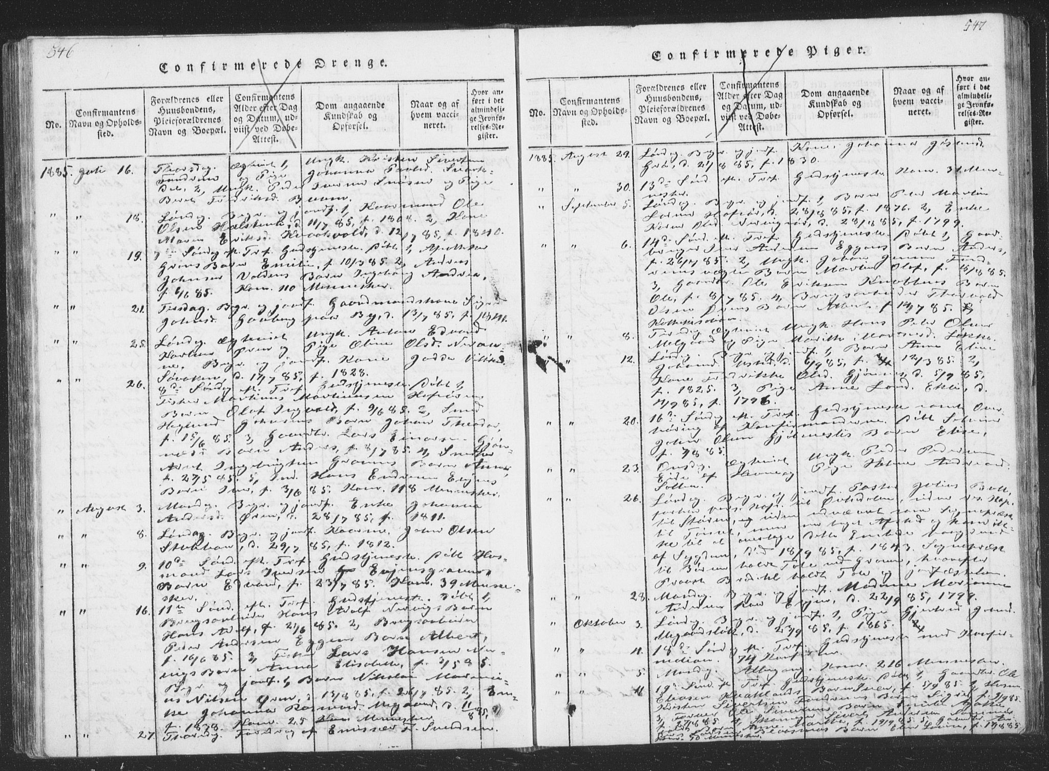 Ministerialprotokoller, klokkerbøker og fødselsregistre - Sør-Trøndelag, AV/SAT-A-1456/668/L0816: Parish register (copy) no. 668C05, 1816-1893, p. 546-547