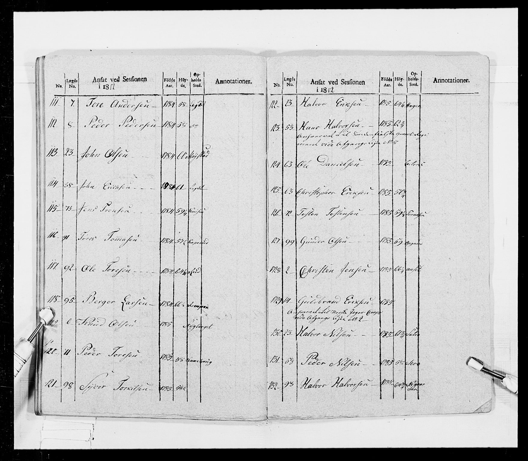 Generalitets- og kommissariatskollegiet, Det kongelige norske kommissariatskollegium, AV/RA-EA-5420/E/Eh/L0026: Skiløperkompaniene, 1805-1810, p. 185