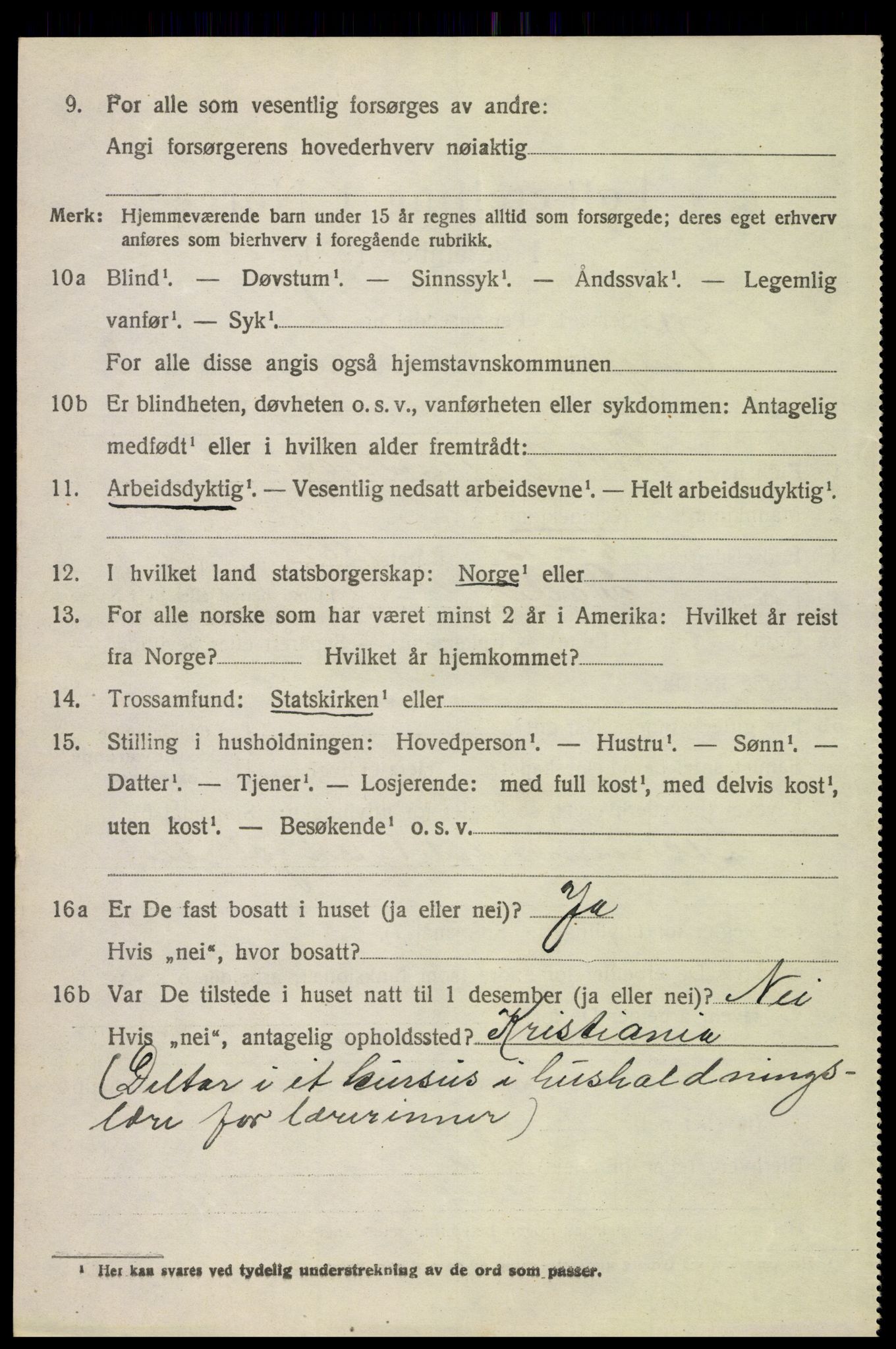 SAH, 1920 census for Vinger, 1920, p. 4565