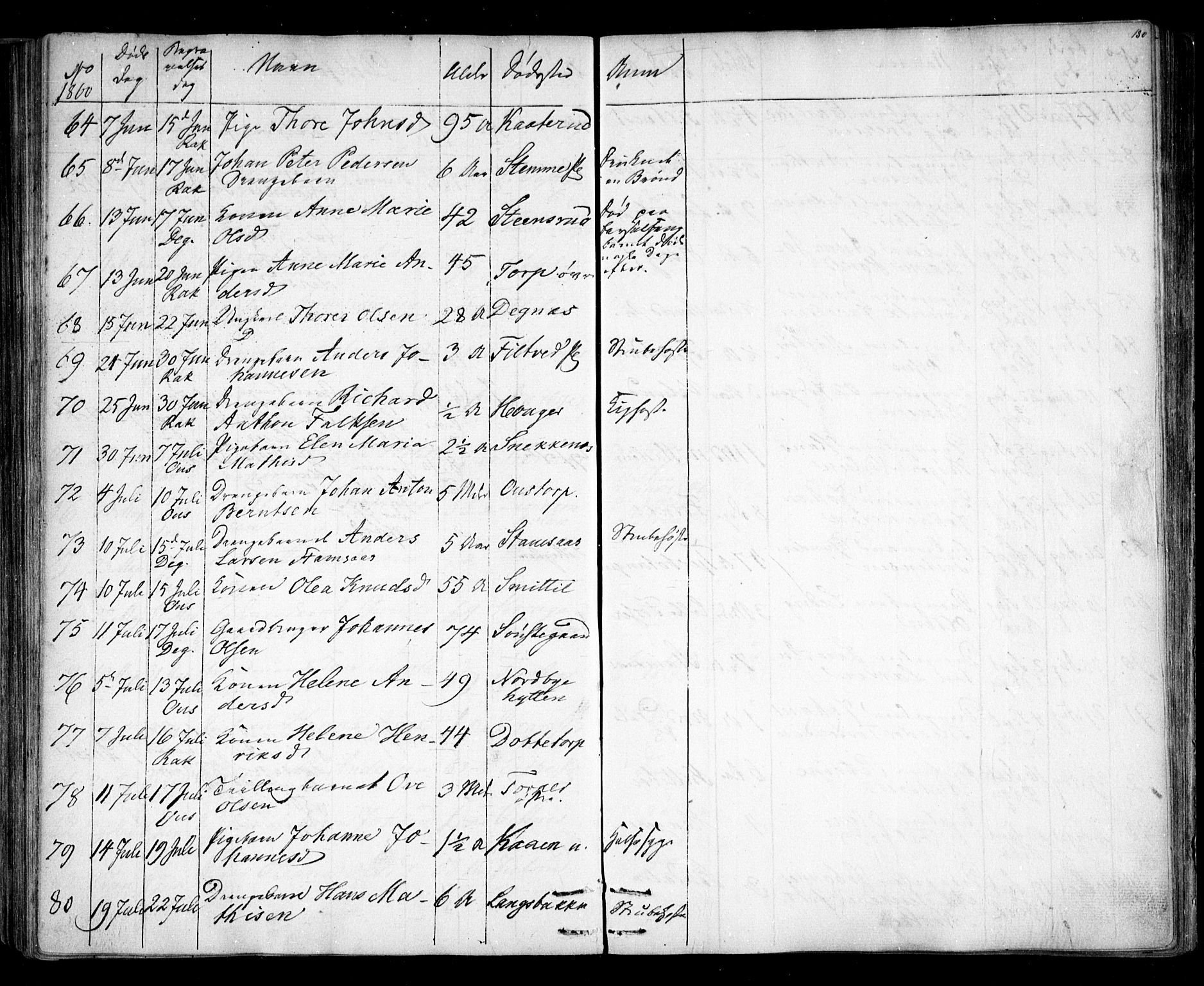 Rakkestad prestekontor Kirkebøker, AV/SAO-A-2008/F/Fa/L0010: Parish register (official) no. I 10, 1857-1861, p. 180