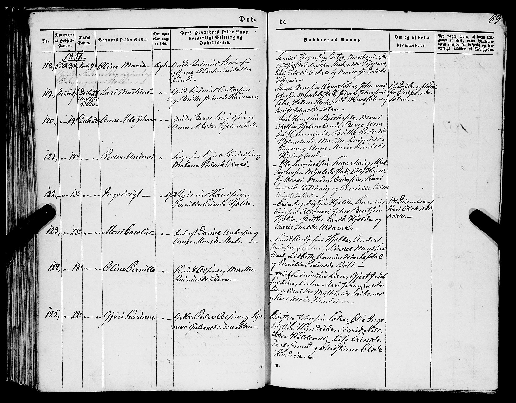 Eid sokneprestembete, SAB/A-82301/H/Haa/Haaa/L0007: Parish register (official) no. A 7, 1844-1858, p. 83