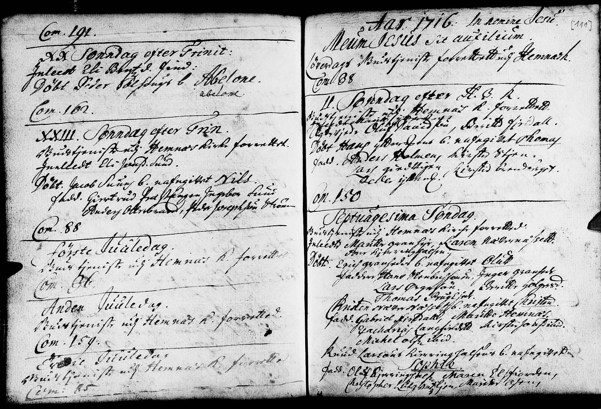 Ministerialprotokoller, klokkerbøker og fødselsregistre - Nordland, AV/SAT-A-1459/825/L0345: Parish register (official) no. 825A01, 1704-1728, p. 111