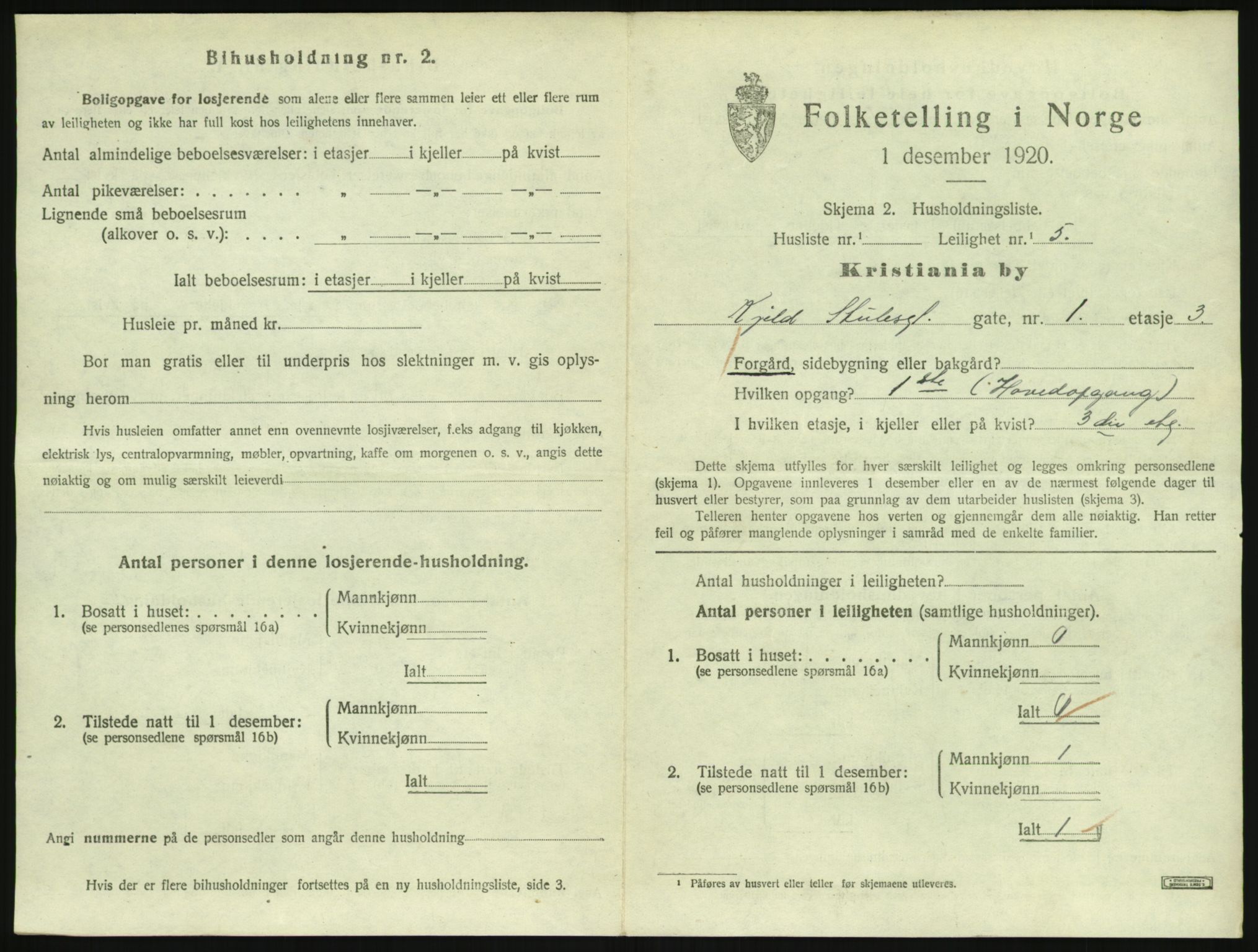 SAO, 1920 census for Kristiania, 1920, p. 52352