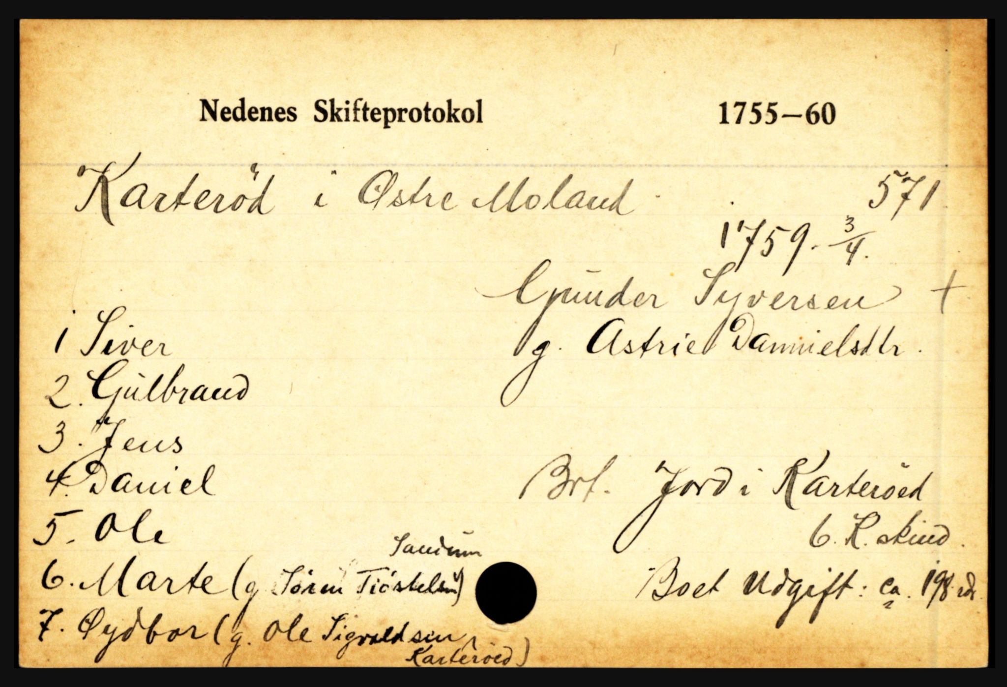 Nedenes sorenskriveri før 1824, AV/SAK-1221-0007/H, p. 14531