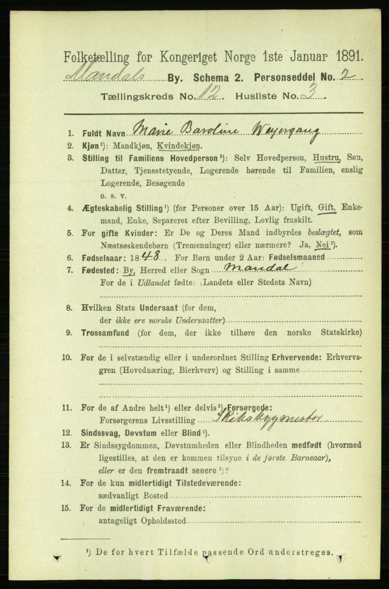 RA, 1891 census for 1002 Mandal, 1891, p. 2903