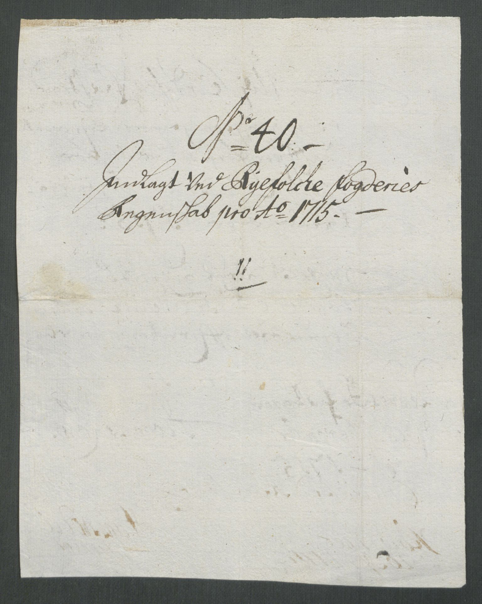 Rentekammeret inntil 1814, Reviderte regnskaper, Fogderegnskap, AV/RA-EA-4092/R47/L2868: Fogderegnskap Ryfylke, 1715, p. 281