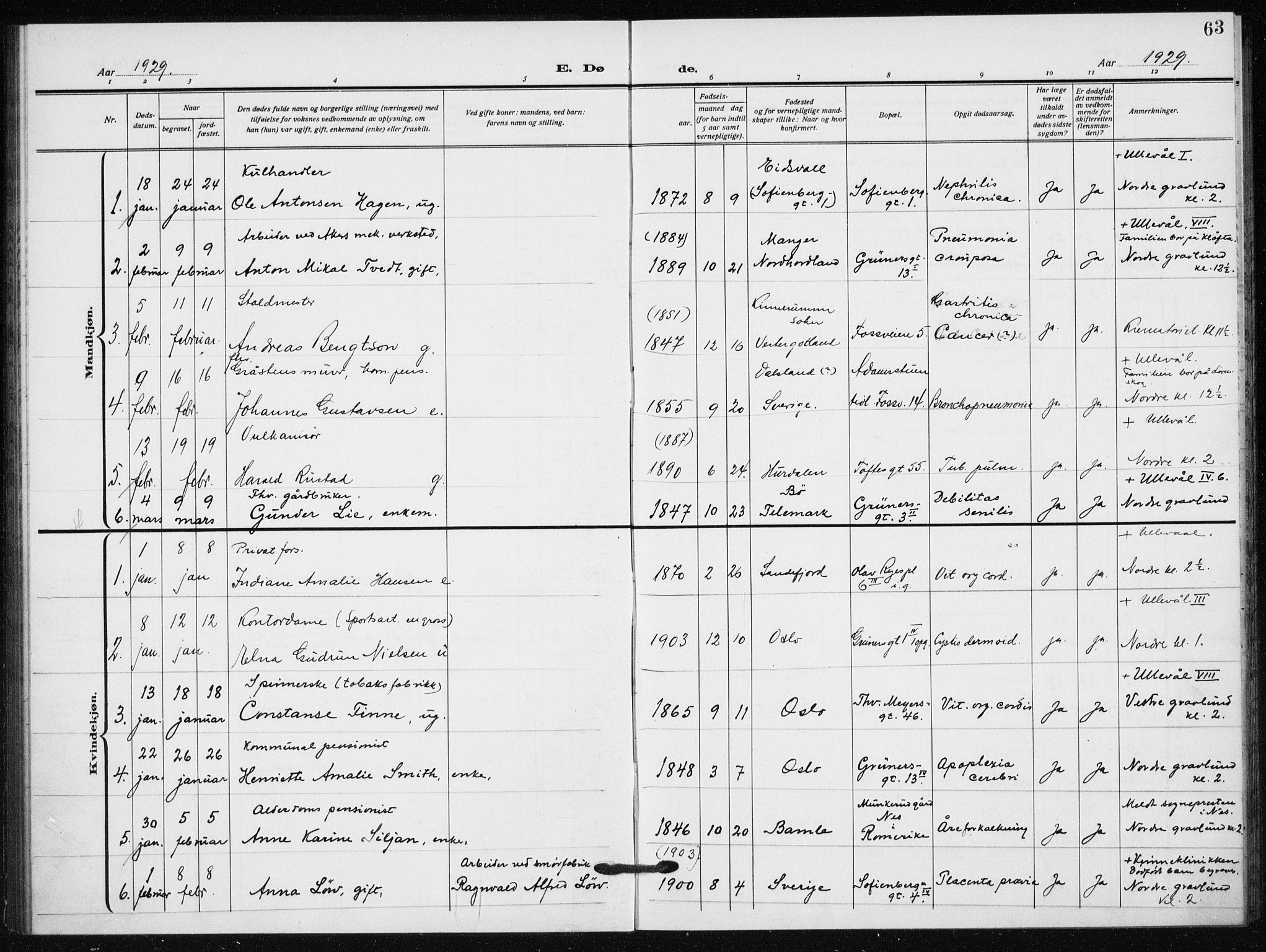 Hauge prestekontor Kirkebøker, AV/SAO-A-10849/F/Fa/L0005: Parish register (official) no. 5, 1917-1938, p. 63