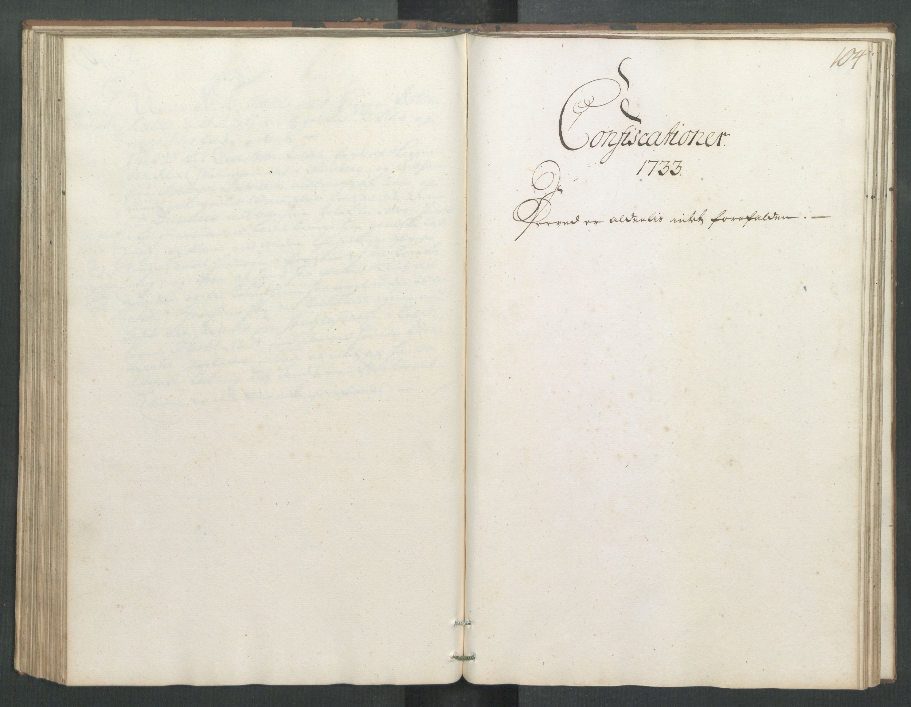 Generaltollkammeret, tollregnskaper, RA/EA-5490/R32/L0005/0001: Tollregnskaper Kristiansund / Hovedtollbok, 1733, p. 103b-104a