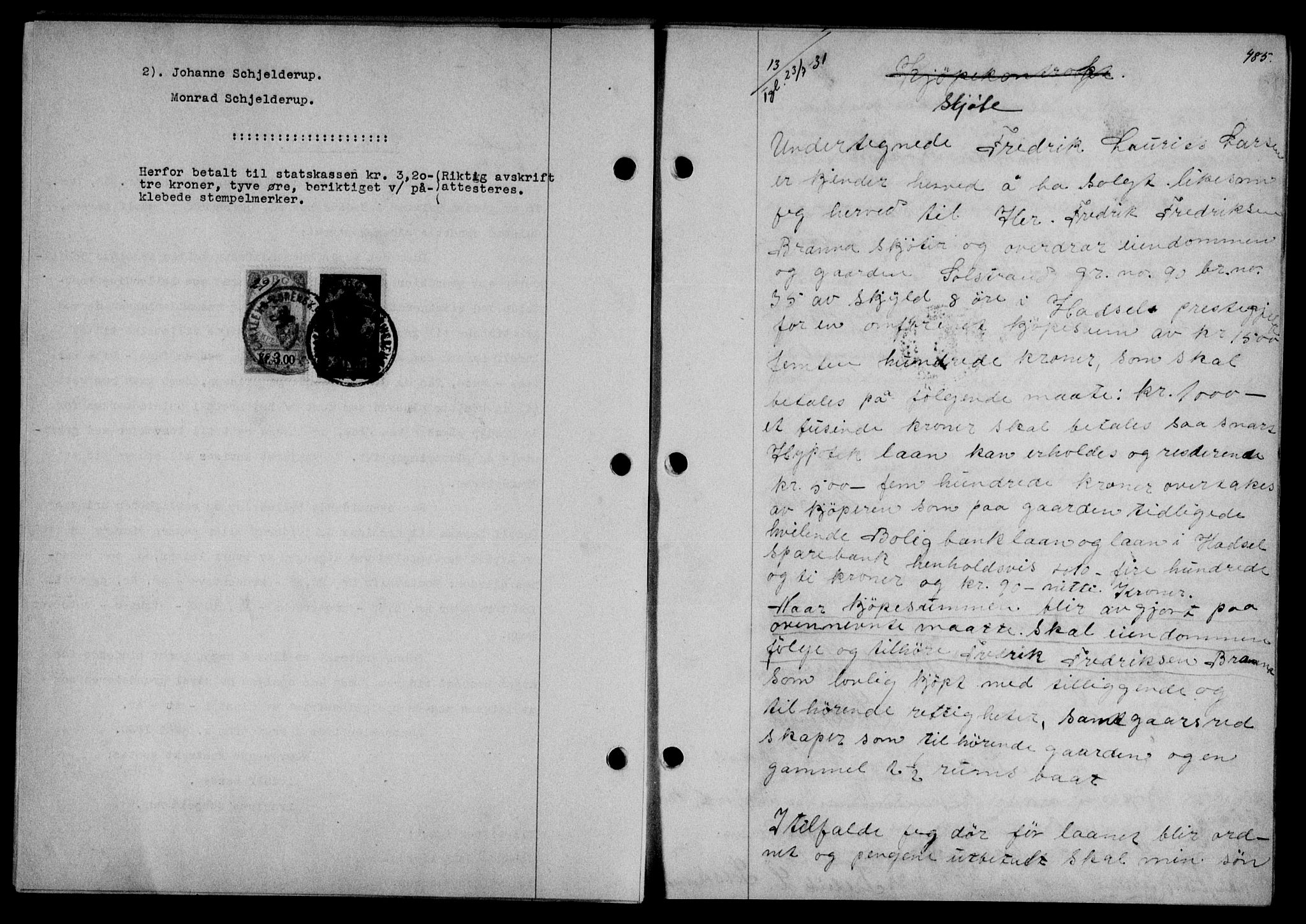 Vesterålen sorenskriveri, SAT/A-4180/1/2/2Ca/L0053: Mortgage book no. 46, 1931-1931, Deed date: 23.07.1931