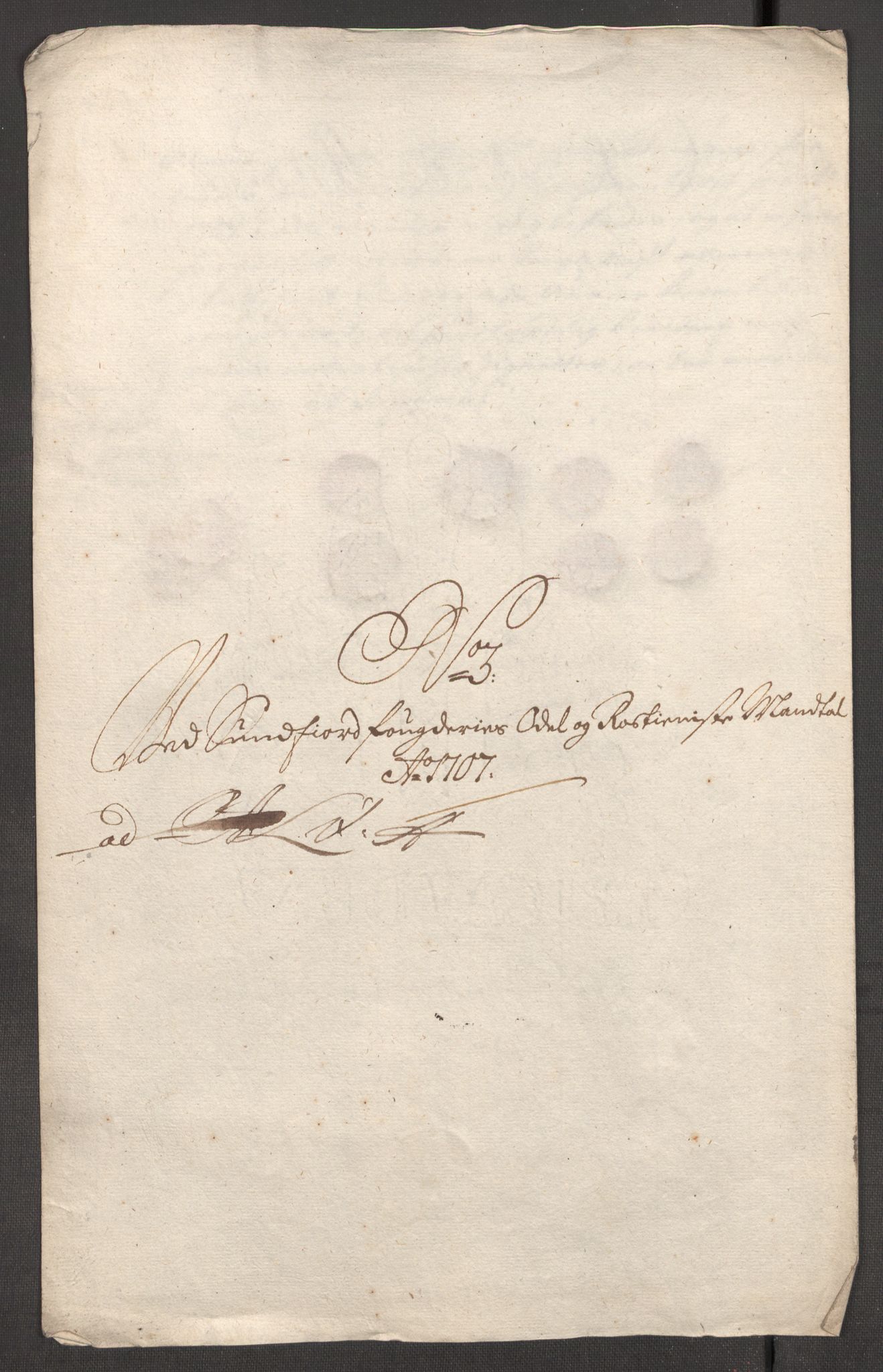 Rentekammeret inntil 1814, Reviderte regnskaper, Fogderegnskap, AV/RA-EA-4092/R53/L3430: Fogderegnskap Sunn- og Nordfjord, 1706-1707, p. 269