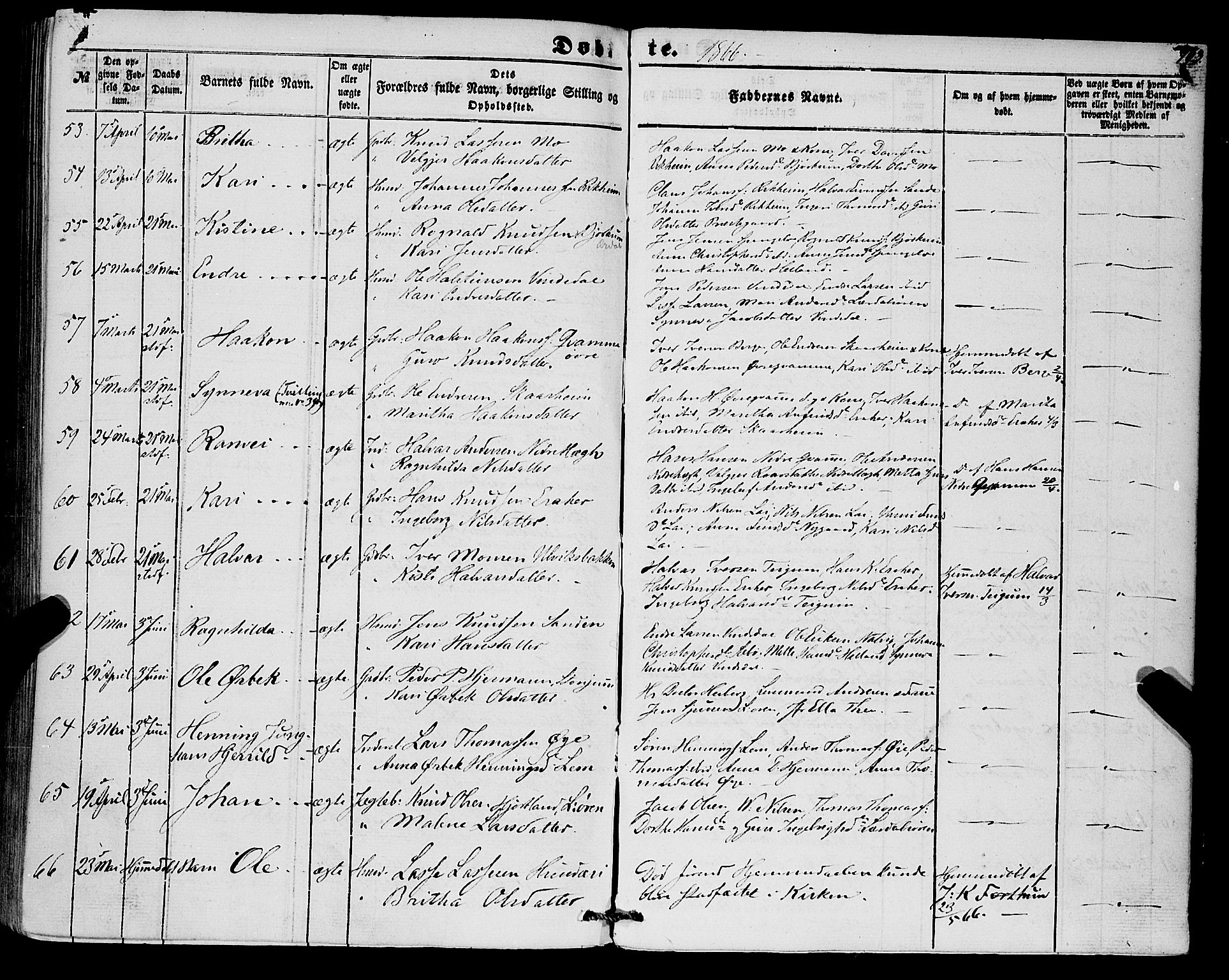 Lærdal sokneprestembete, SAB/A-81201: Parish register (official) no. A 11, 1850-1866, p. 193