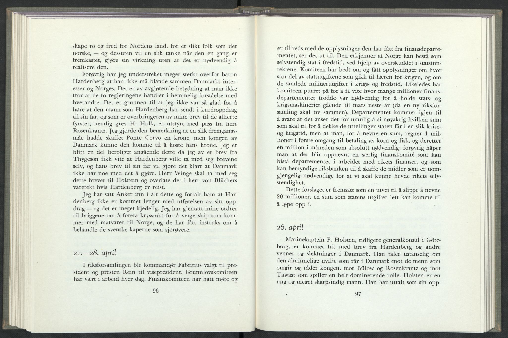 Andre publikasjoner, PUBL/PUBL-999/0003/0002: Christian Frederiks dagbok fra 1814 (1954), 1814, p. 52
