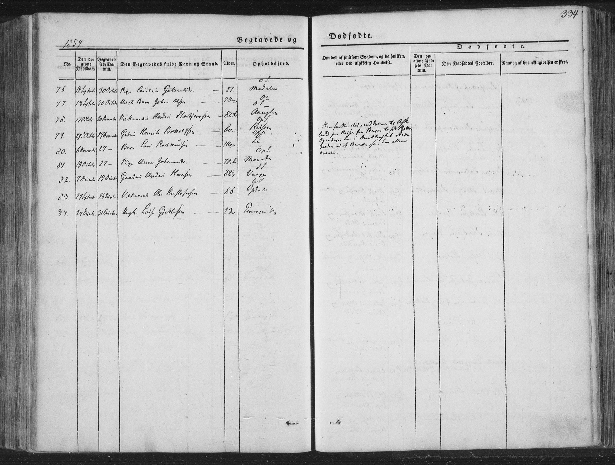 Tysnes sokneprestembete, AV/SAB-A-78601/H/Haa: Parish register (official) no. A 10, 1848-1859, p. 334