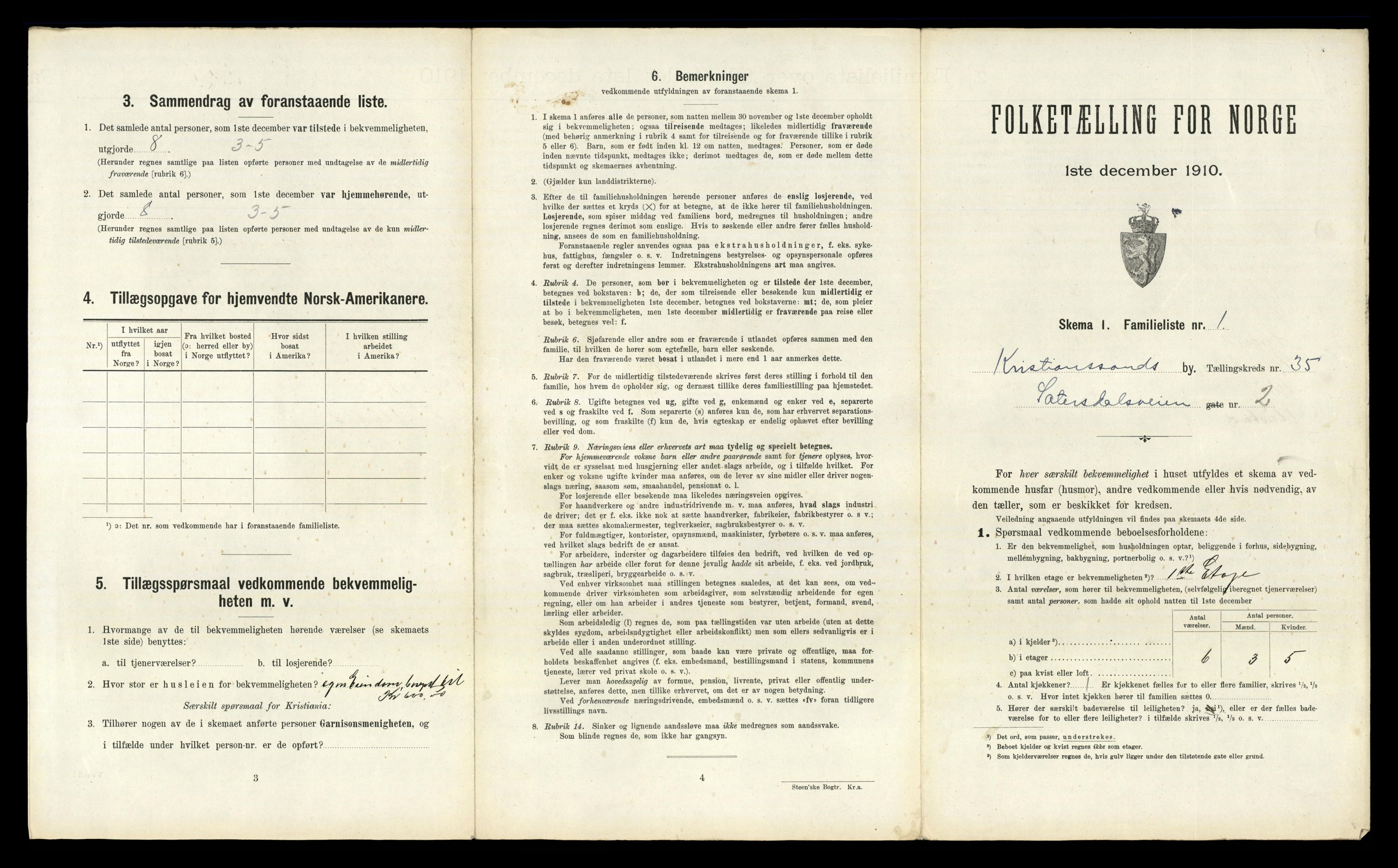 RA, 1910 census for Kristiansand, 1910, p. 9066