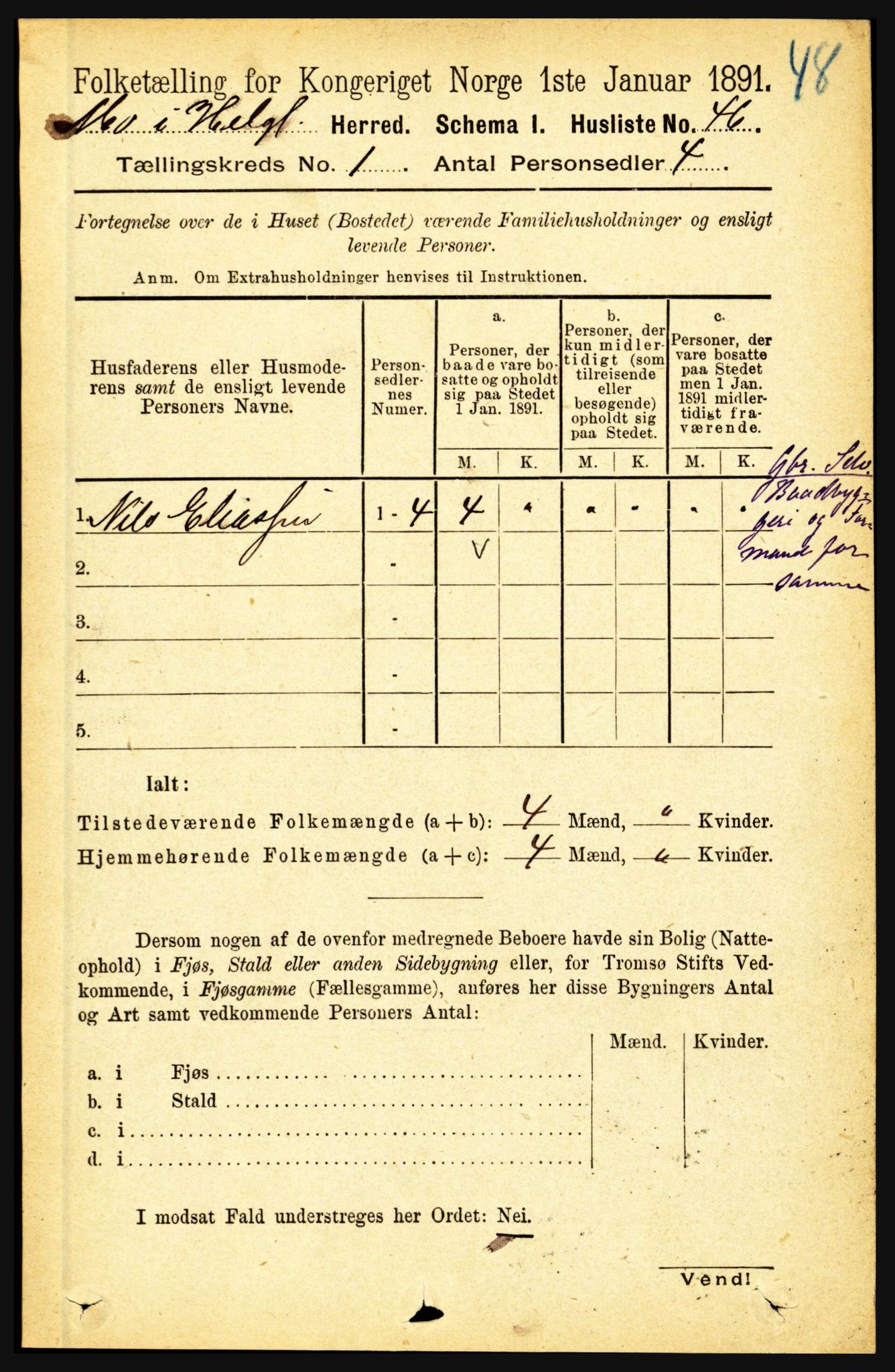 RA, 1891 census for 1833 Mo, 1891, p. 78