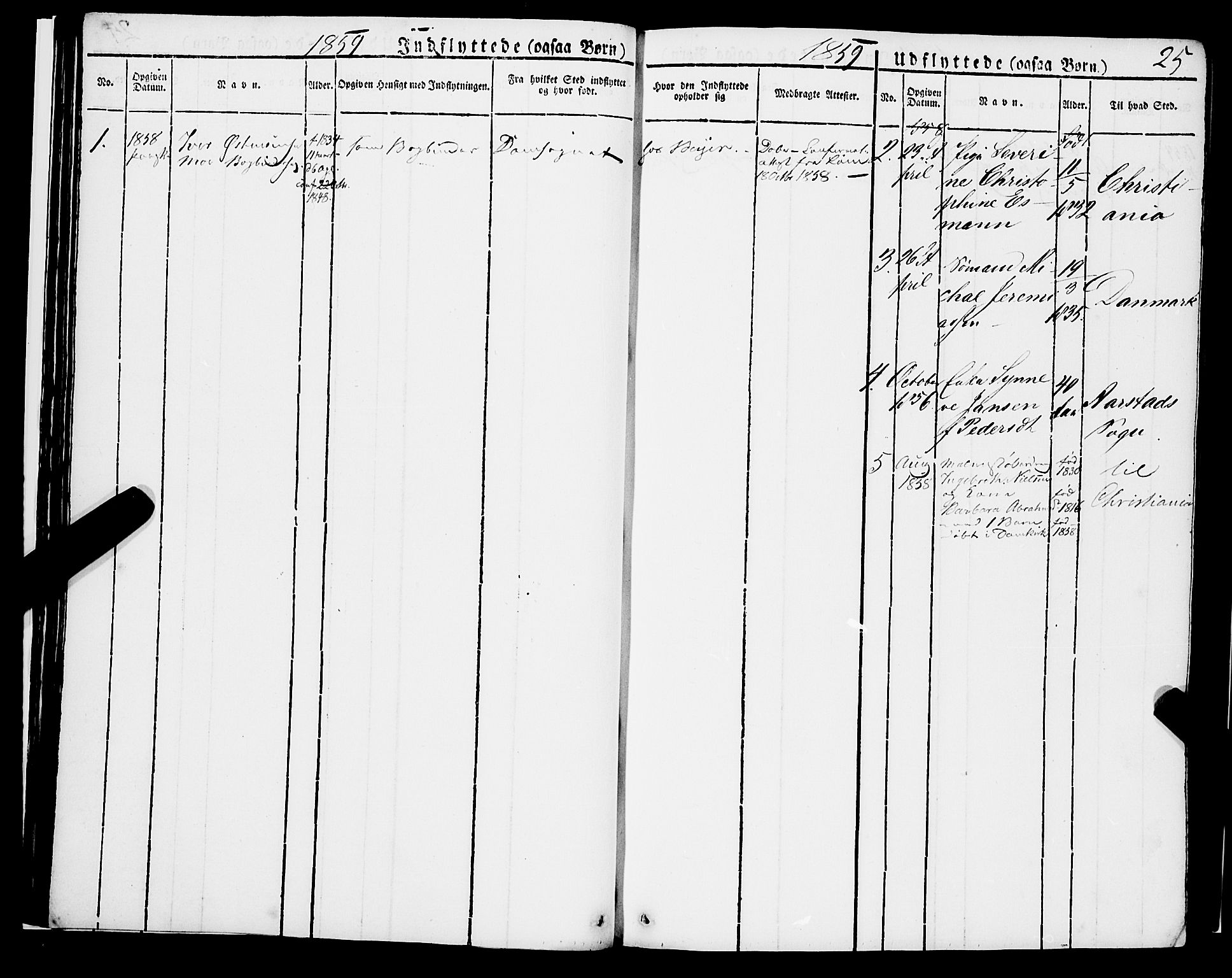 Korskirken sokneprestembete, SAB/A-76101/H/Haa/L0050: Parish register (official) no. F 1, 1821-1869, p. 25