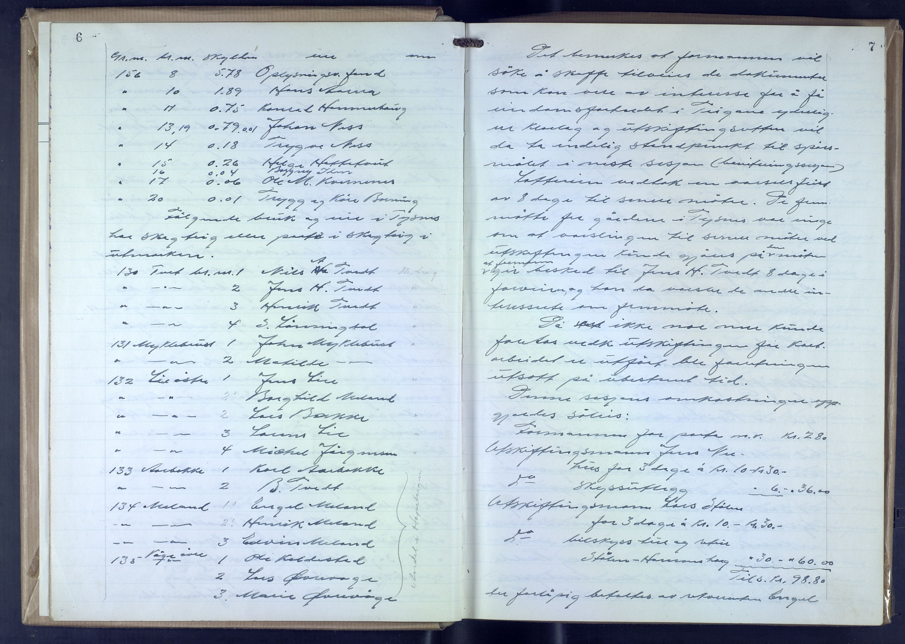 Hordaland jordskiftedøme - VII Indre Sunnhordland jordskiftedistrikt, AV/SAB-A-7401/A/Aa/L0025: Forhandlingsprotokoll, 1946-1952, p. 6-7
