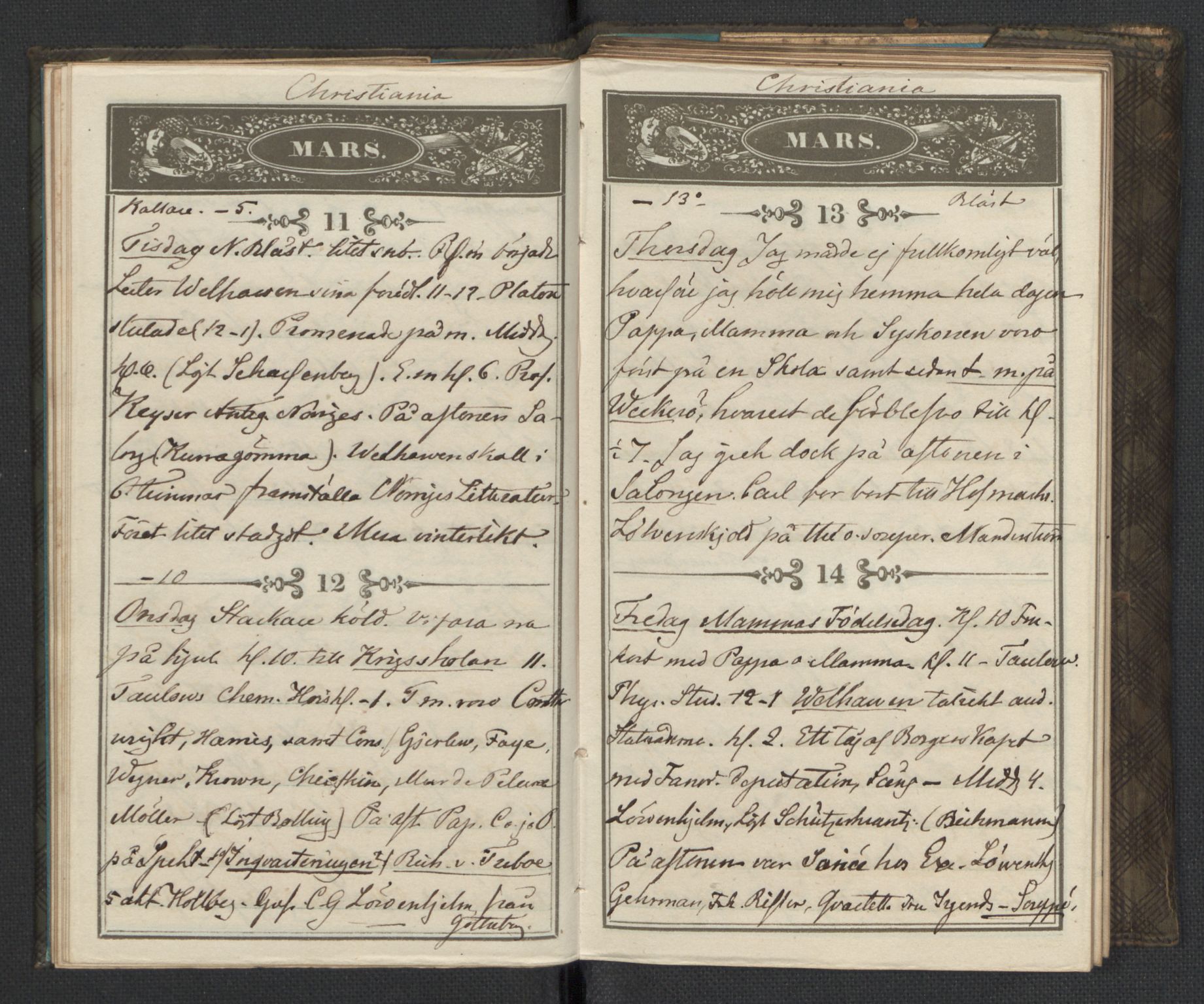 Bernadotte, AV/RA-PA-0318/F/L0001/0002: Privat materiale fra Bernadottefamilien / Dagbok, 1845, p. 25