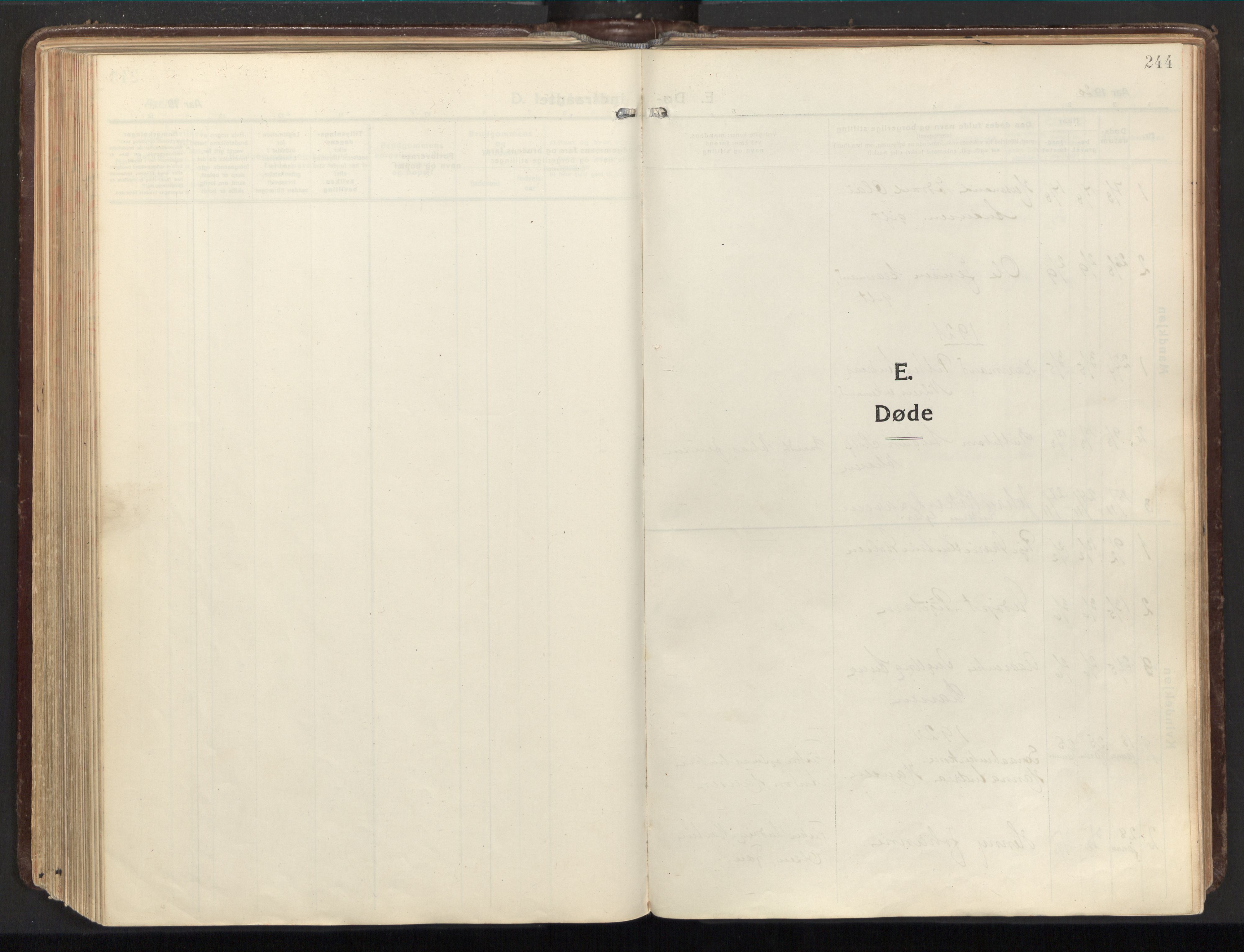 Ministerialprotokoller, klokkerbøker og fødselsregistre - Nordland, SAT/A-1459/803/L0073: Parish register (official) no. 803A03, 1920-1955, p. 244