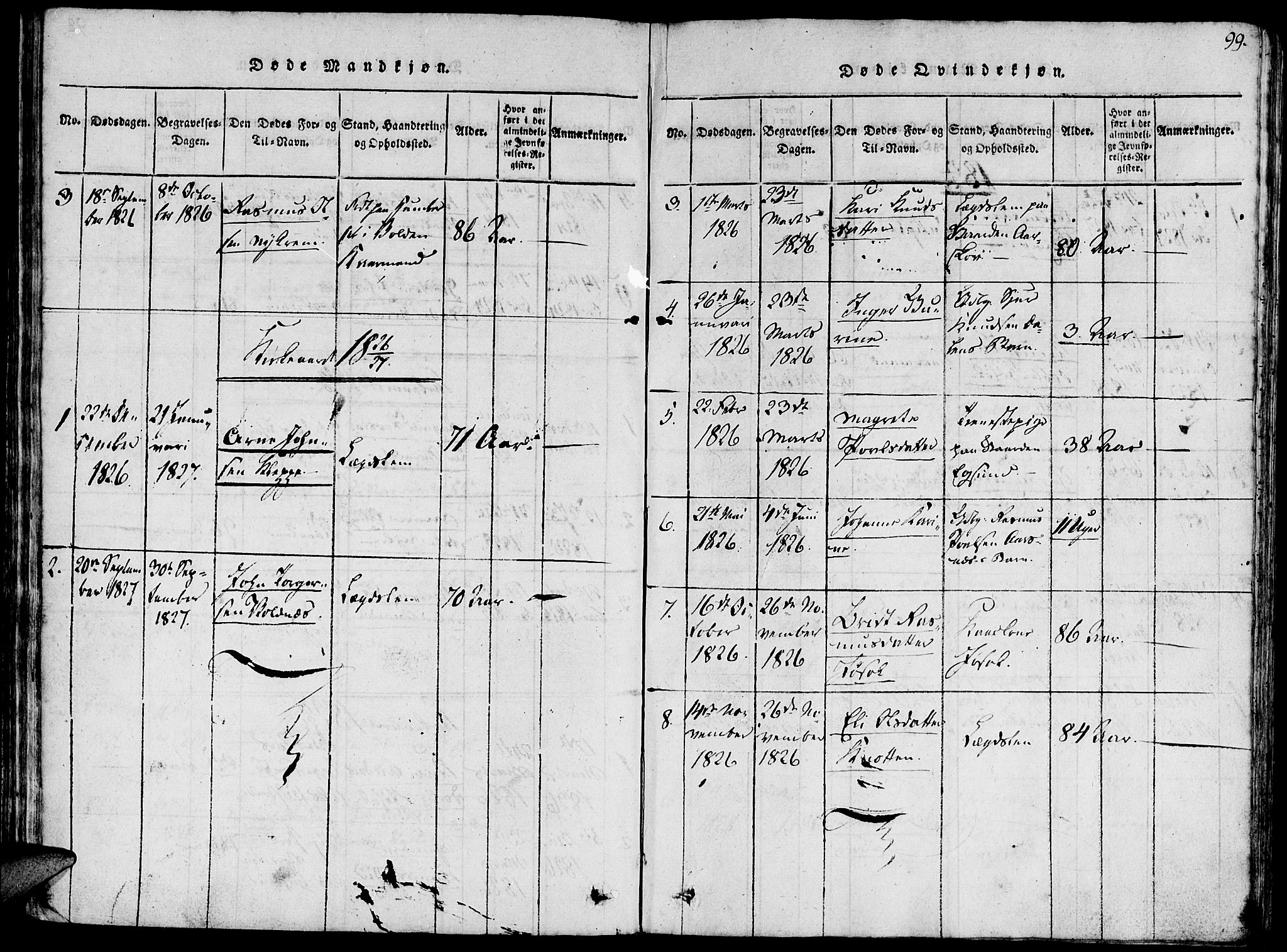 Ministerialprotokoller, klokkerbøker og fødselsregistre - Møre og Romsdal, SAT/A-1454/504/L0054: Parish register (official) no. 504A01, 1816-1861, p. 99