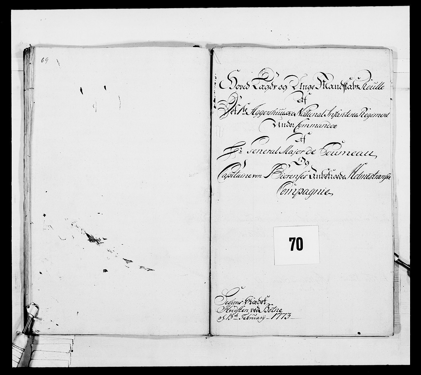 Generalitets- og kommissariatskollegiet, Det kongelige norske kommissariatskollegium, AV/RA-EA-5420/E/Eh/L0037: 1. Akershusiske nasjonale infanteriregiment, 1767-1773, p. 721