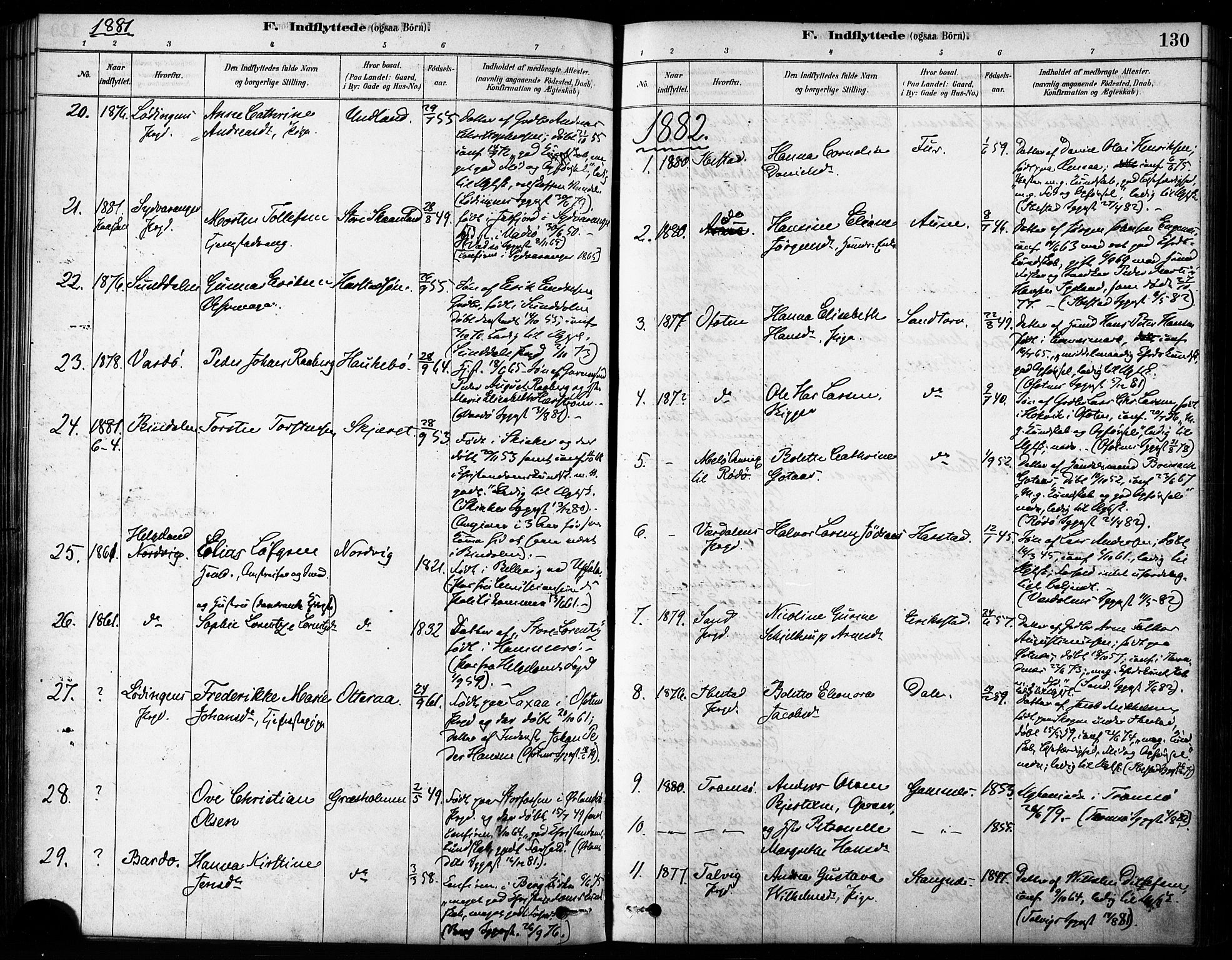 Trondenes sokneprestkontor, AV/SATØ-S-1319/H/Ha/L0015kirke: Parish register (official) no. 15, 1878-1889, p. 130