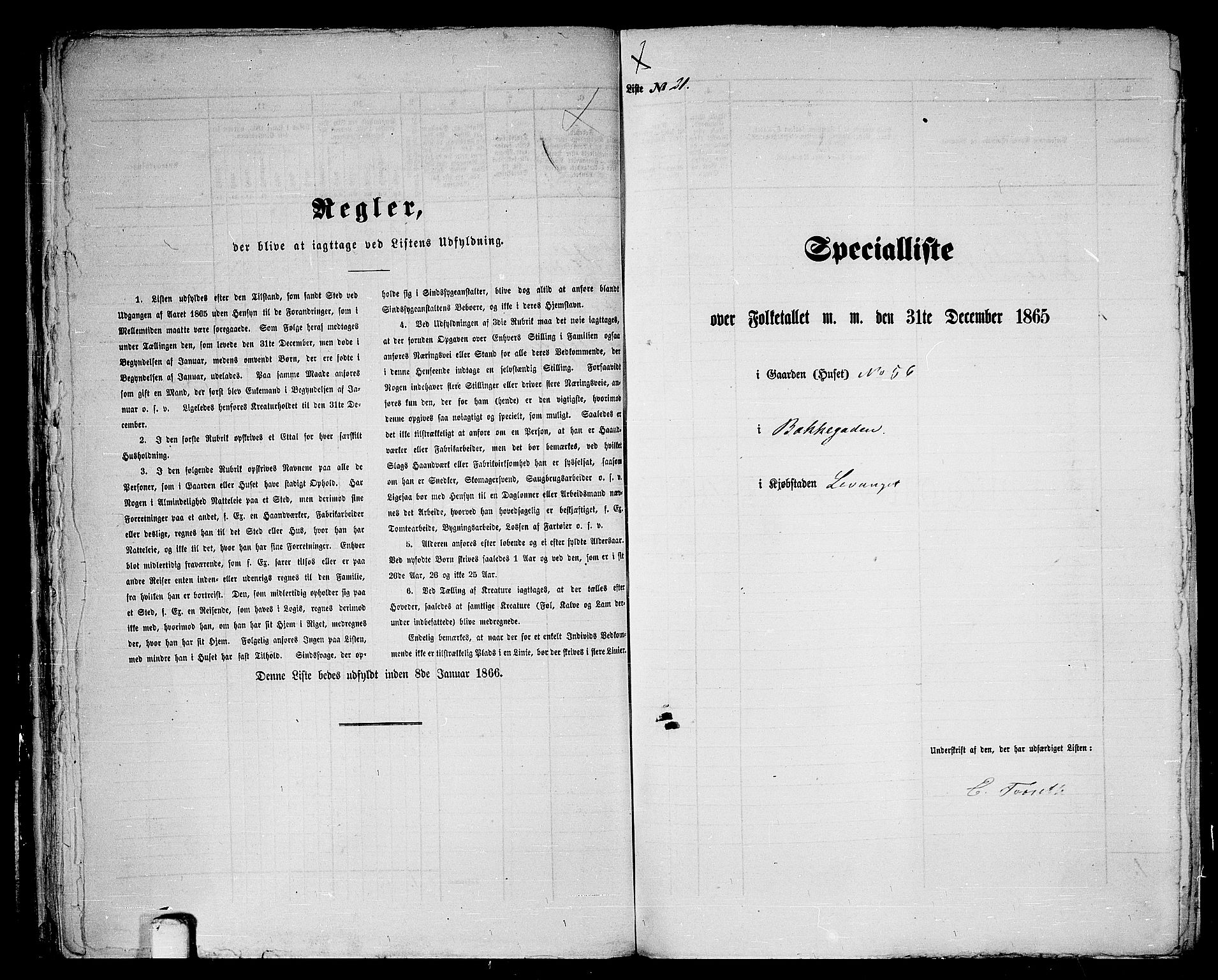 RA, 1865 census for Levanger/Levanger, 1865, p. 45