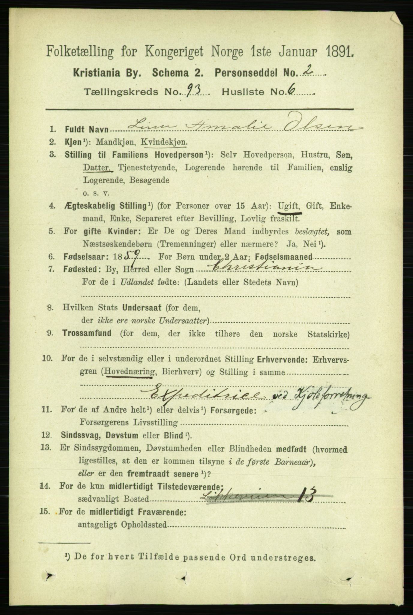 RA, 1891 census for 0301 Kristiania, 1891, p. 45670