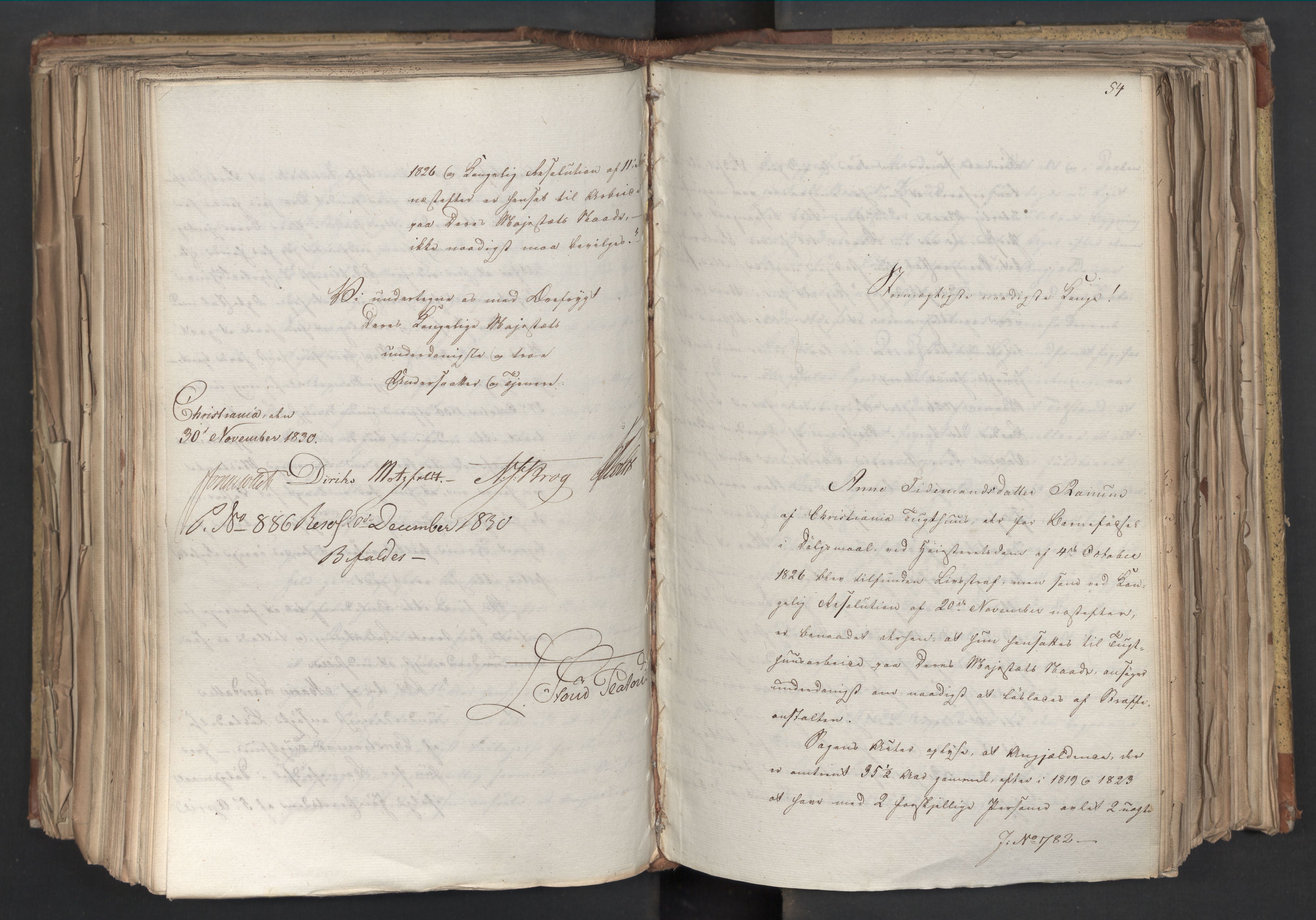 Statsrådsavdelingen i Stockholm, AV/RA-S-1003/D/Da/L0068: Regjeringsinnstillinger nr. 660-876, 1830, p. 423