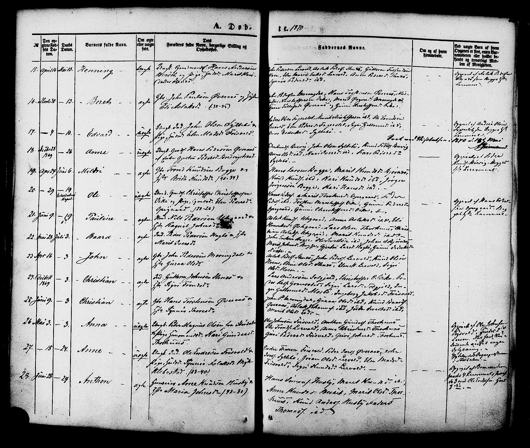 Ministerialprotokoller, klokkerbøker og fødselsregistre - Møre og Romsdal, SAT/A-1454/552/L0637: Parish register (official) no. 552A01, 1845-1879, p. 62