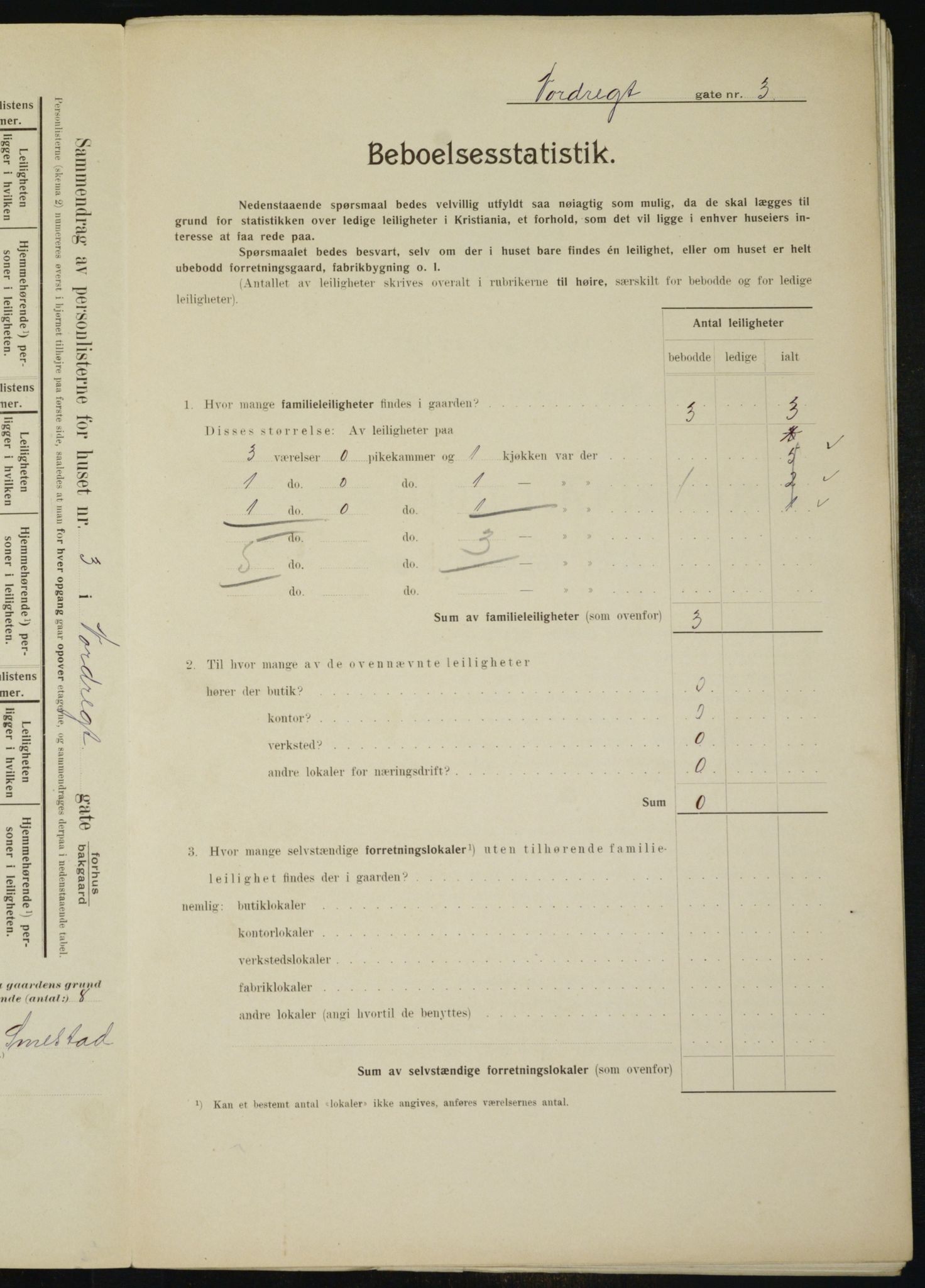 OBA, Municipal Census 1910 for Kristiania, 1910, p. 70966