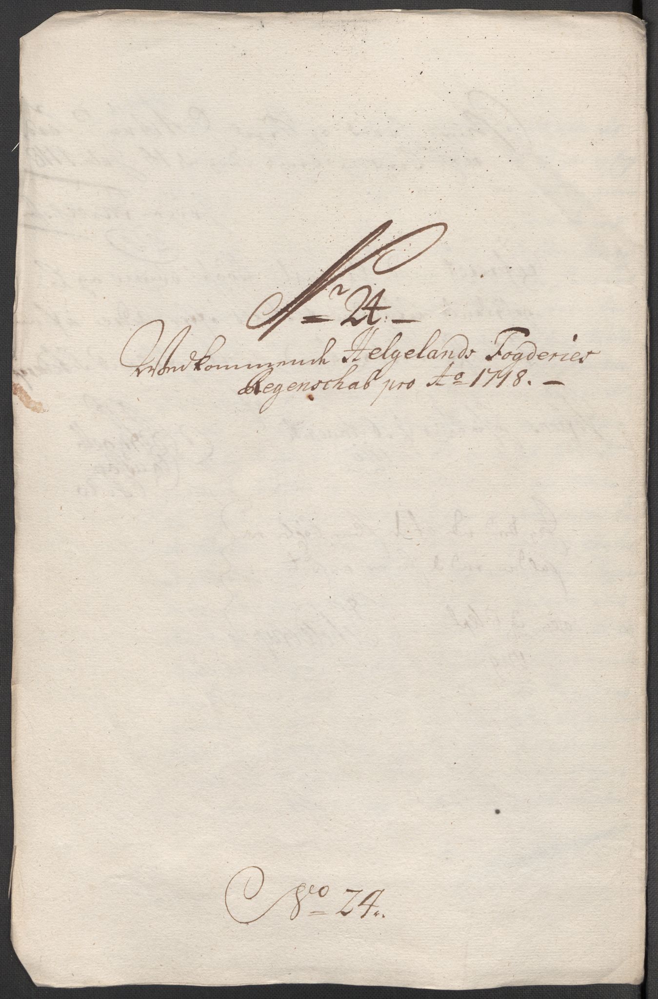 Rentekammeret inntil 1814, Reviderte regnskaper, Fogderegnskap, RA/EA-4092/R65/L4516: Fogderegnskap Helgeland, 1718, p. 212